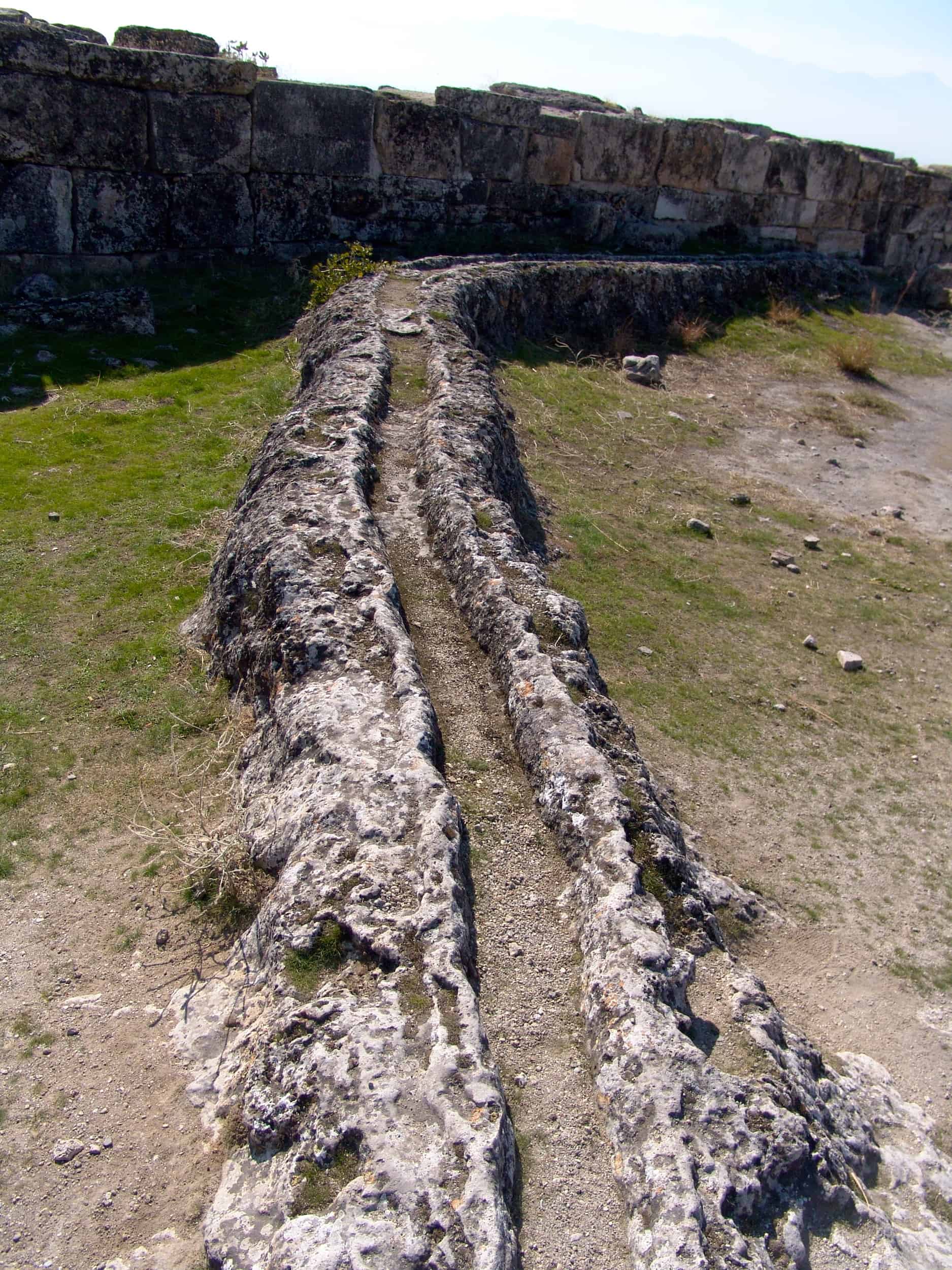 Water channel running from the walls of Hierapolis