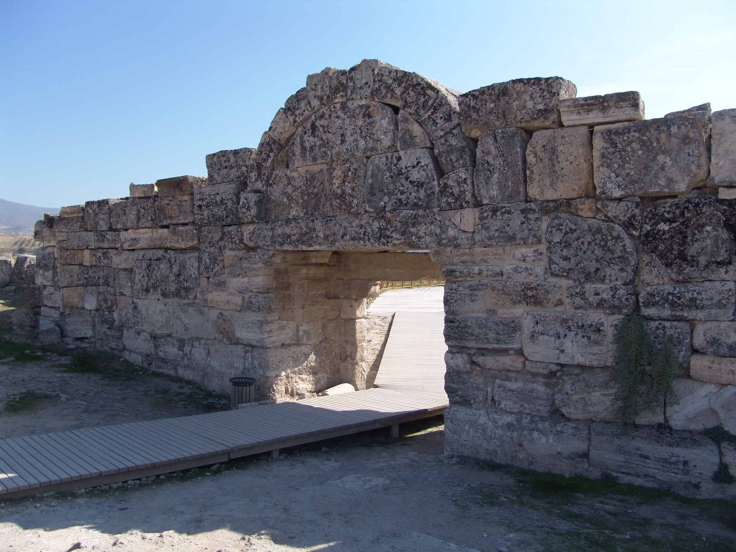 Inside of the South Roman Gate in Hierapolis