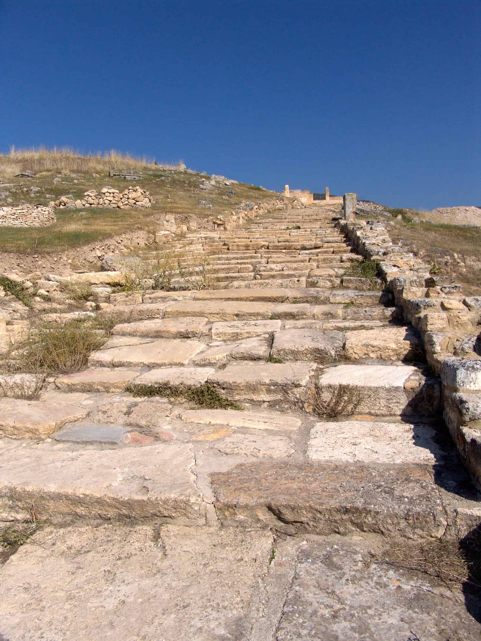 Stairs on the Pilgrim's Path in Hierapolis