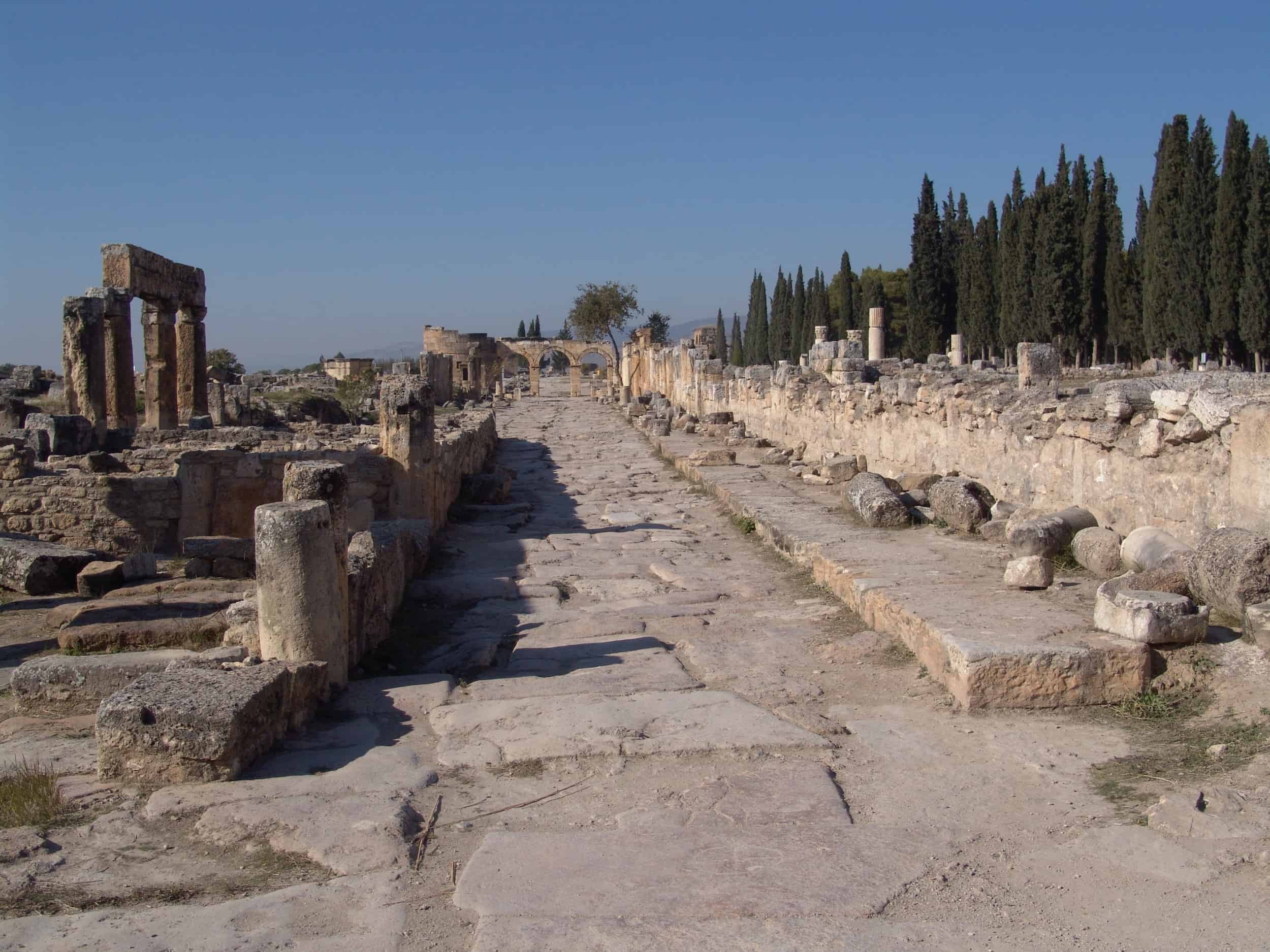 Frontinus Street looking north in Hierapolis