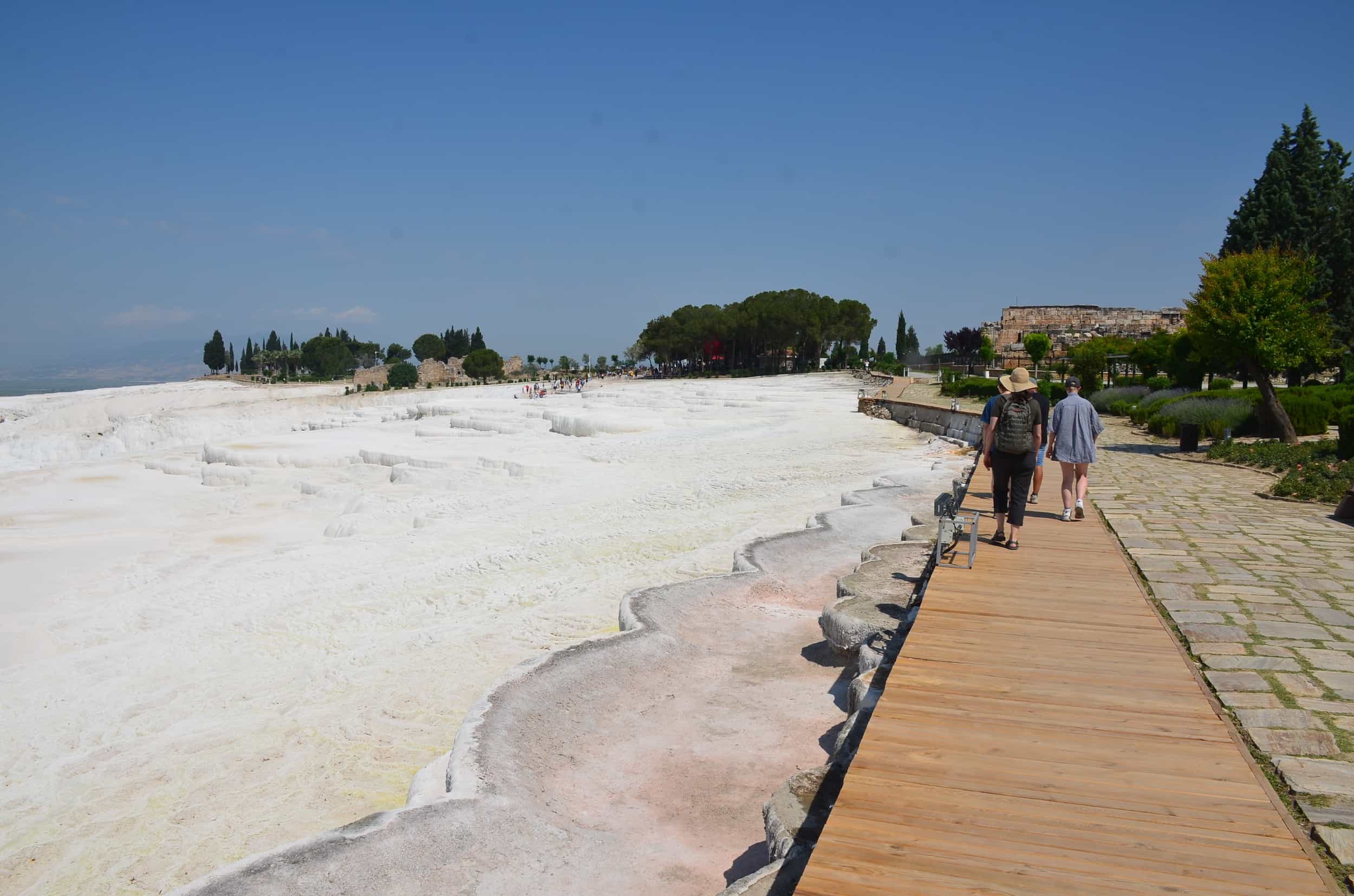 Top of the terraces at Pamukkale