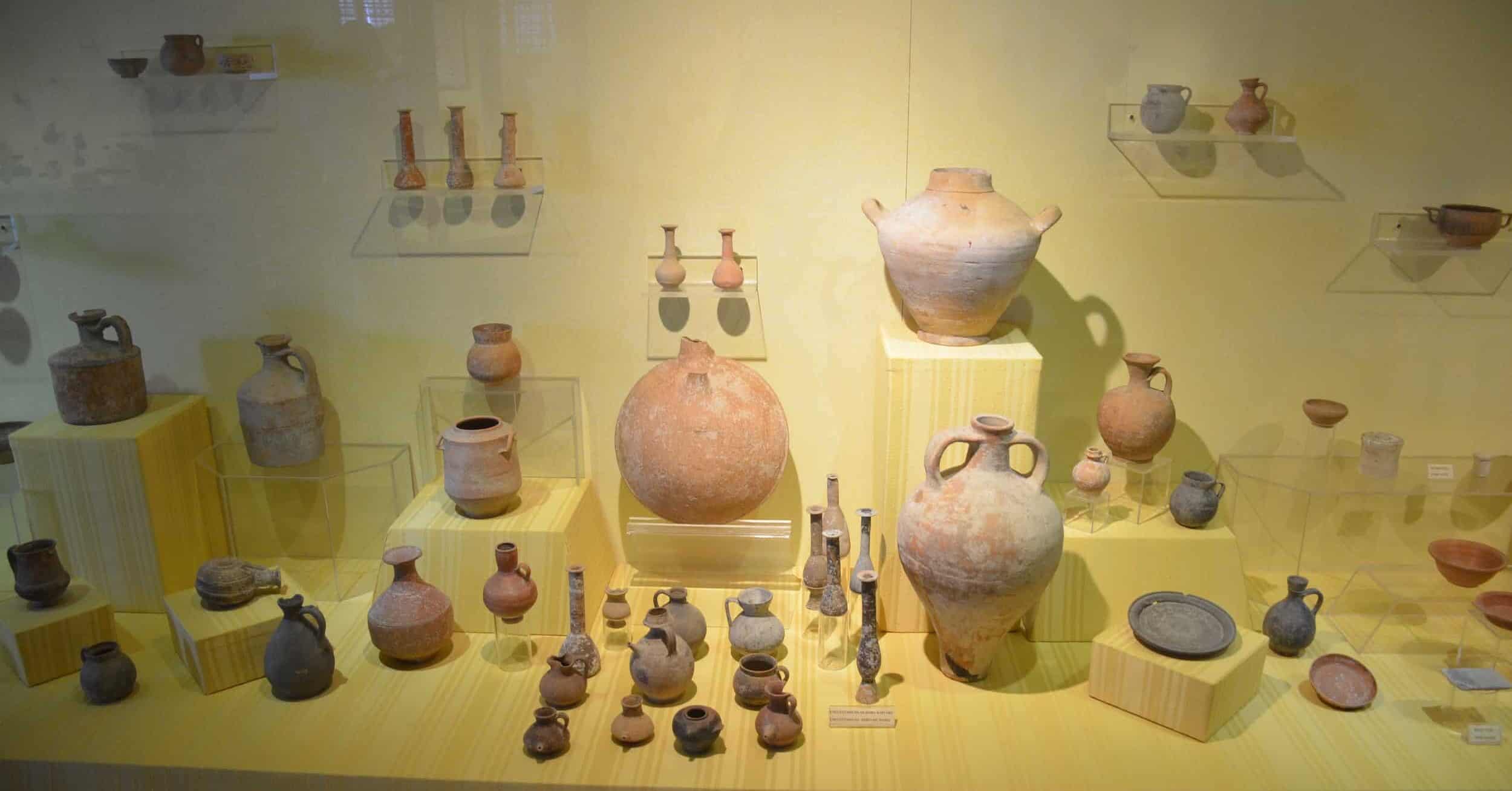 Roman period objects in the Small Artifacts Gallery at the Hierapolis Museum