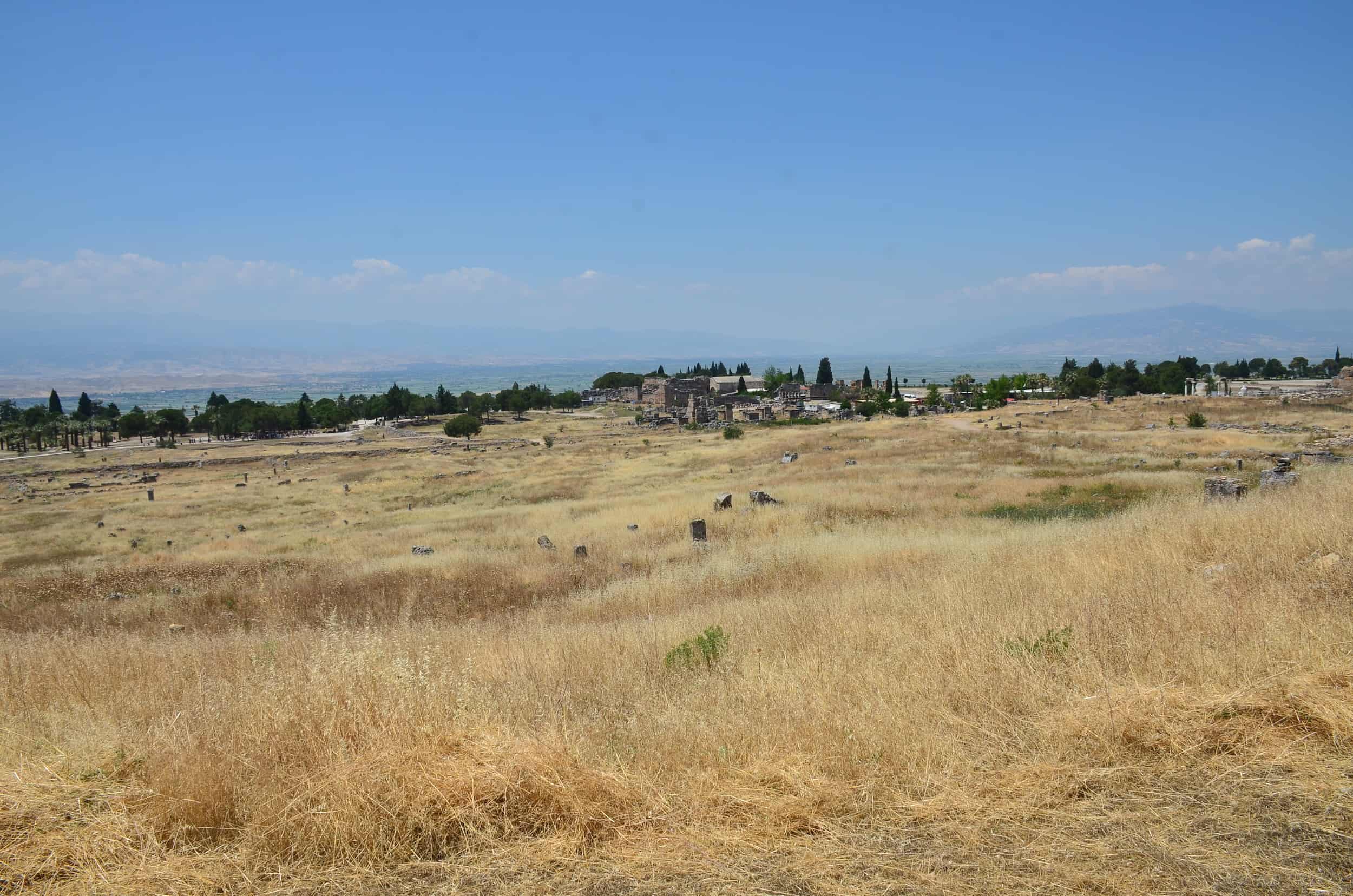 Looking northwest from the south side of Hierapolis