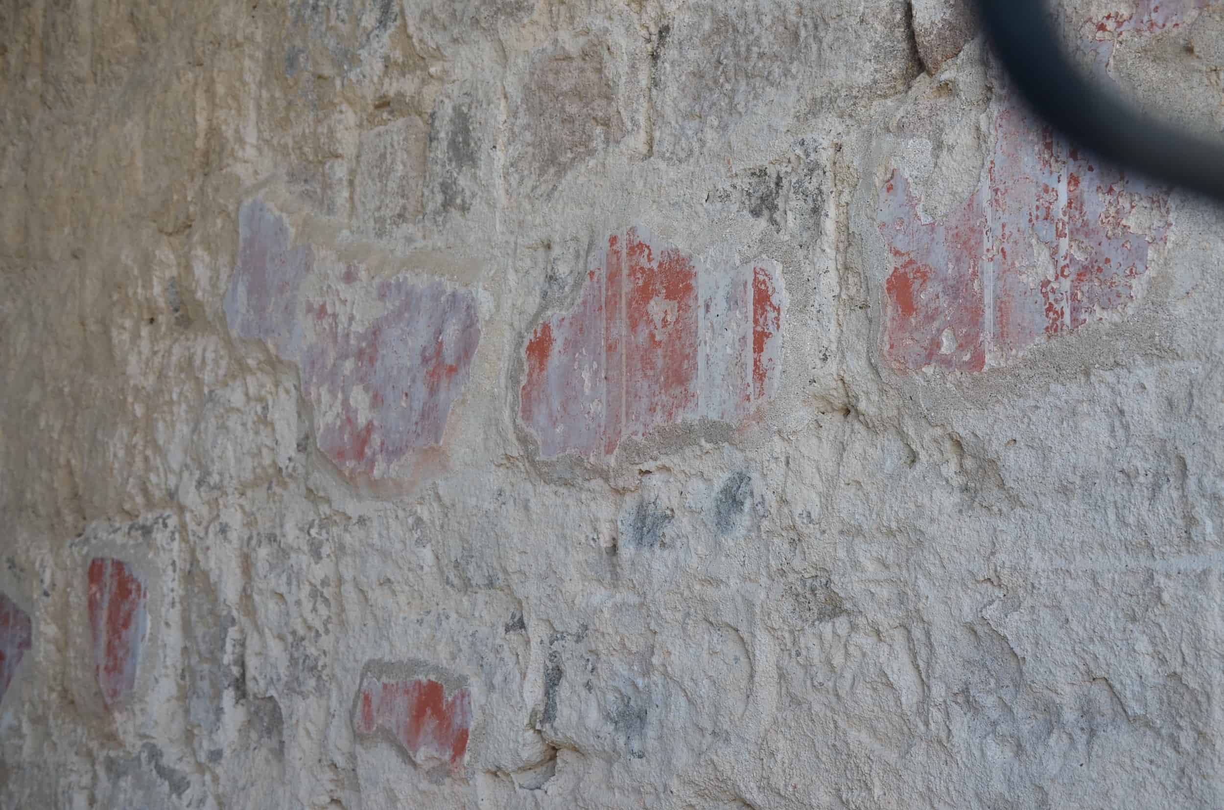Painted wall in the vaulted substructure of the Temple of Trajan