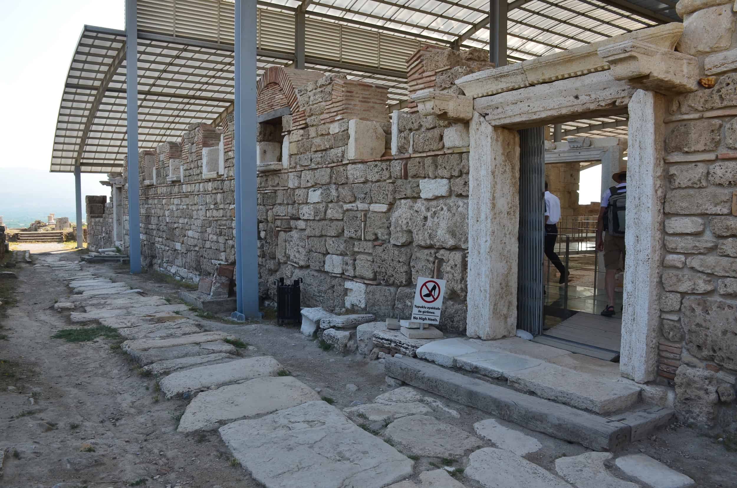 South entrance to the narthex at the Church of Laodicea