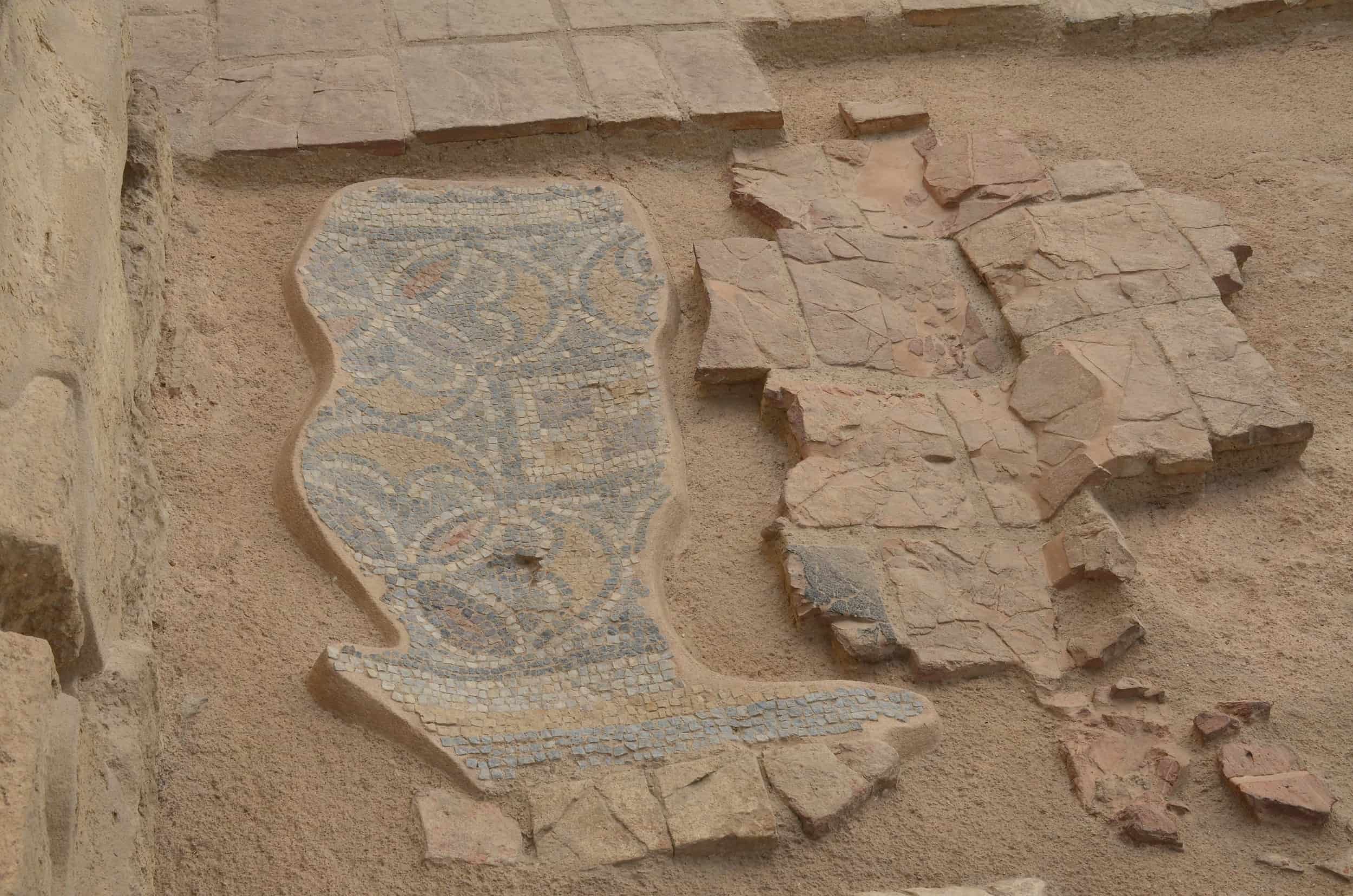 Mosaic floor in the nave at the Church of Laodicea