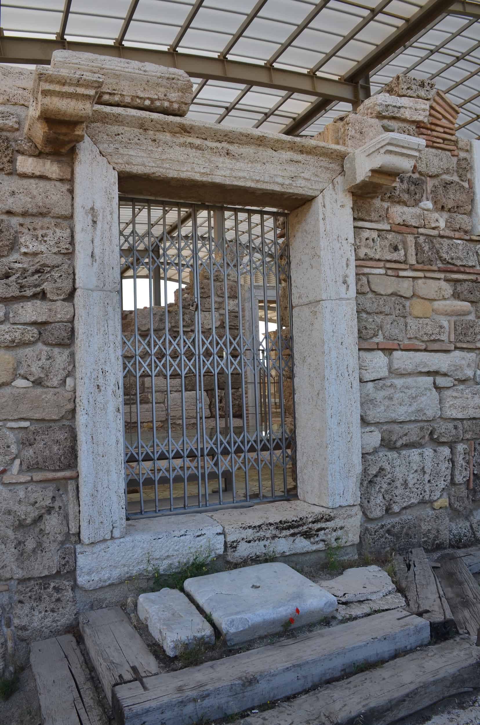 North entrance to the narthex at the Church of Laodicea