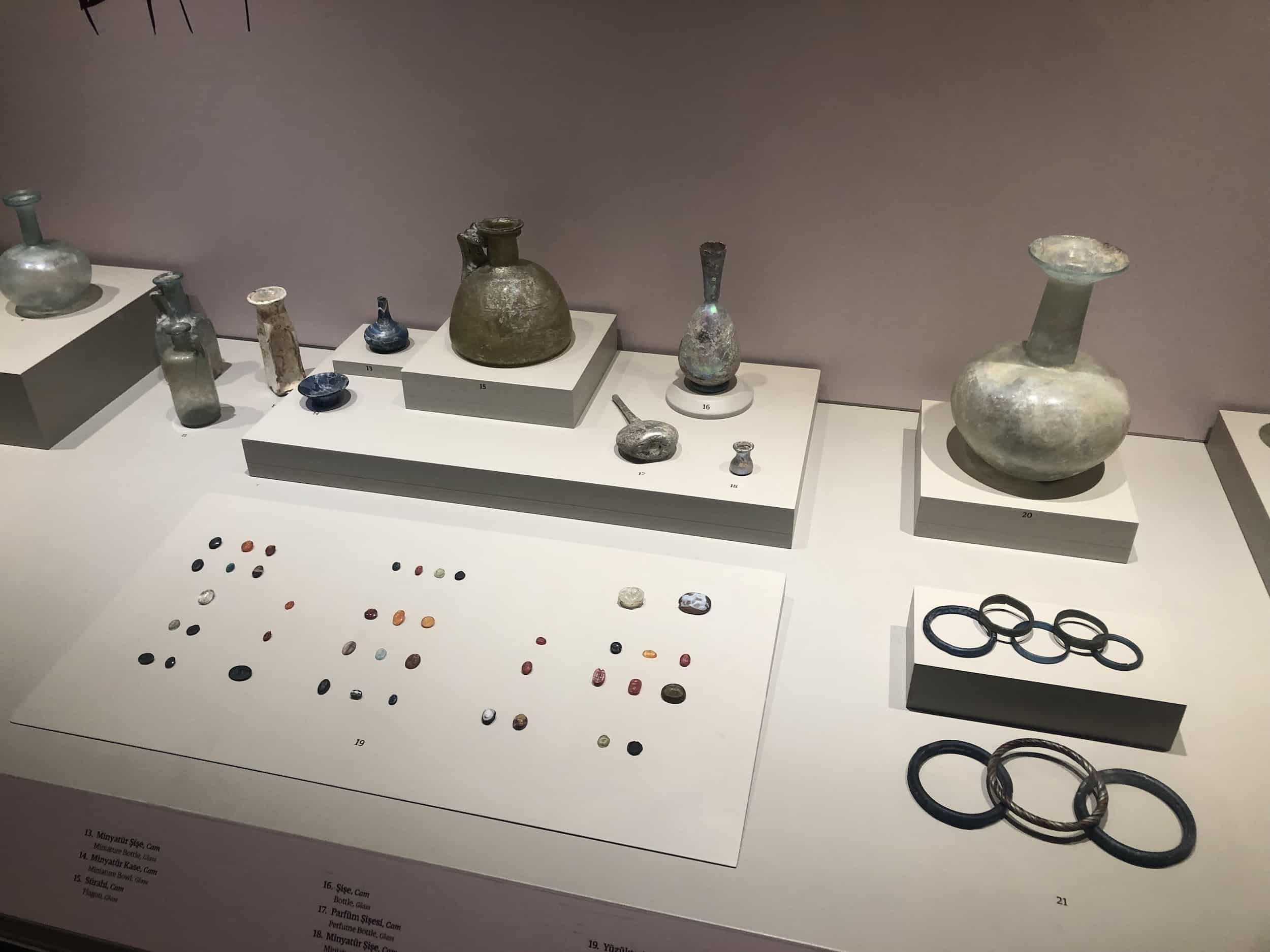 Glass bottles and stones (1st century BC to 4th century AD) in Ephesus Through the Ages