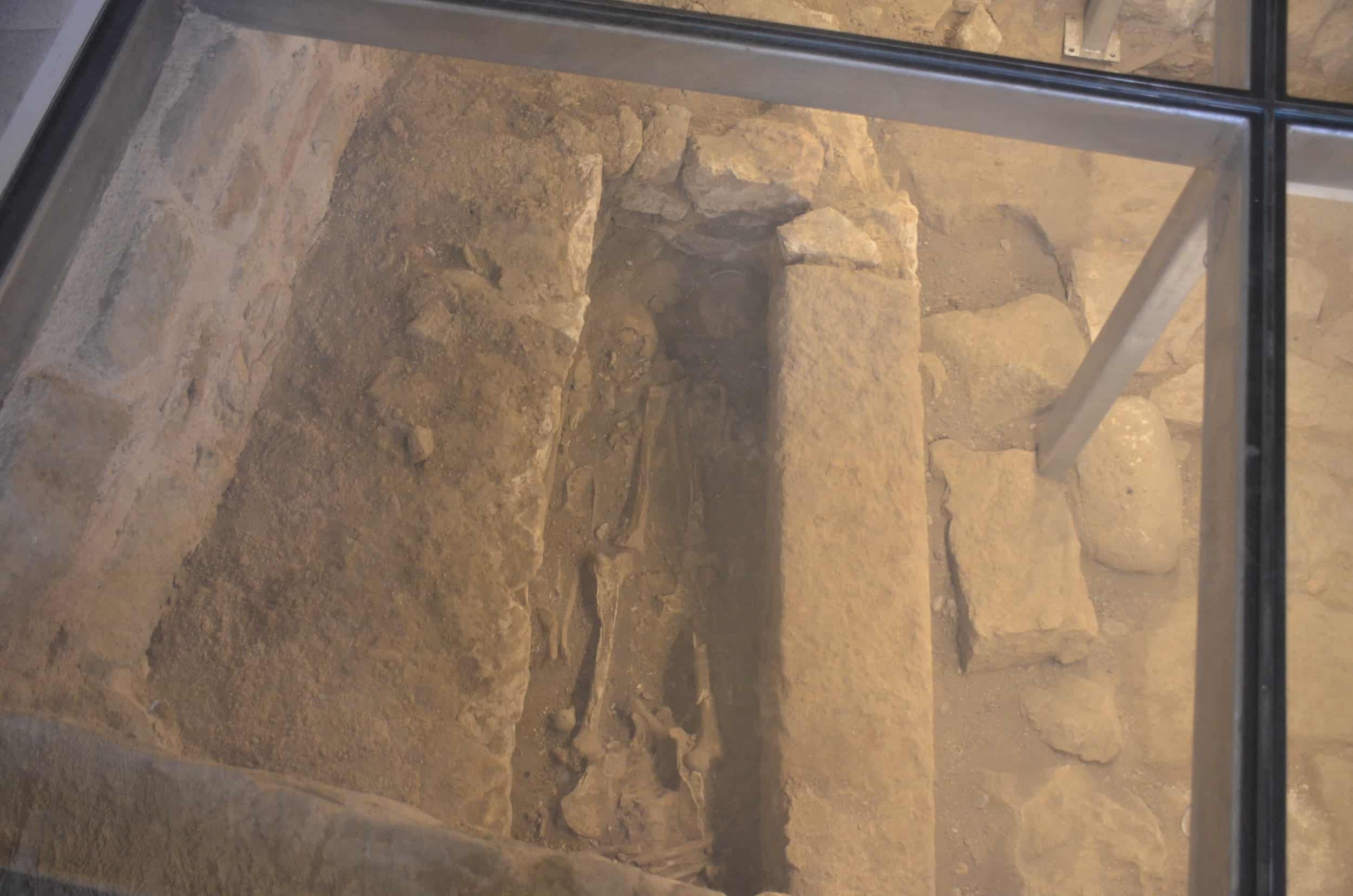 Byzantine burial in the Chapel/Mosque at Bodrum Castle in Turkey