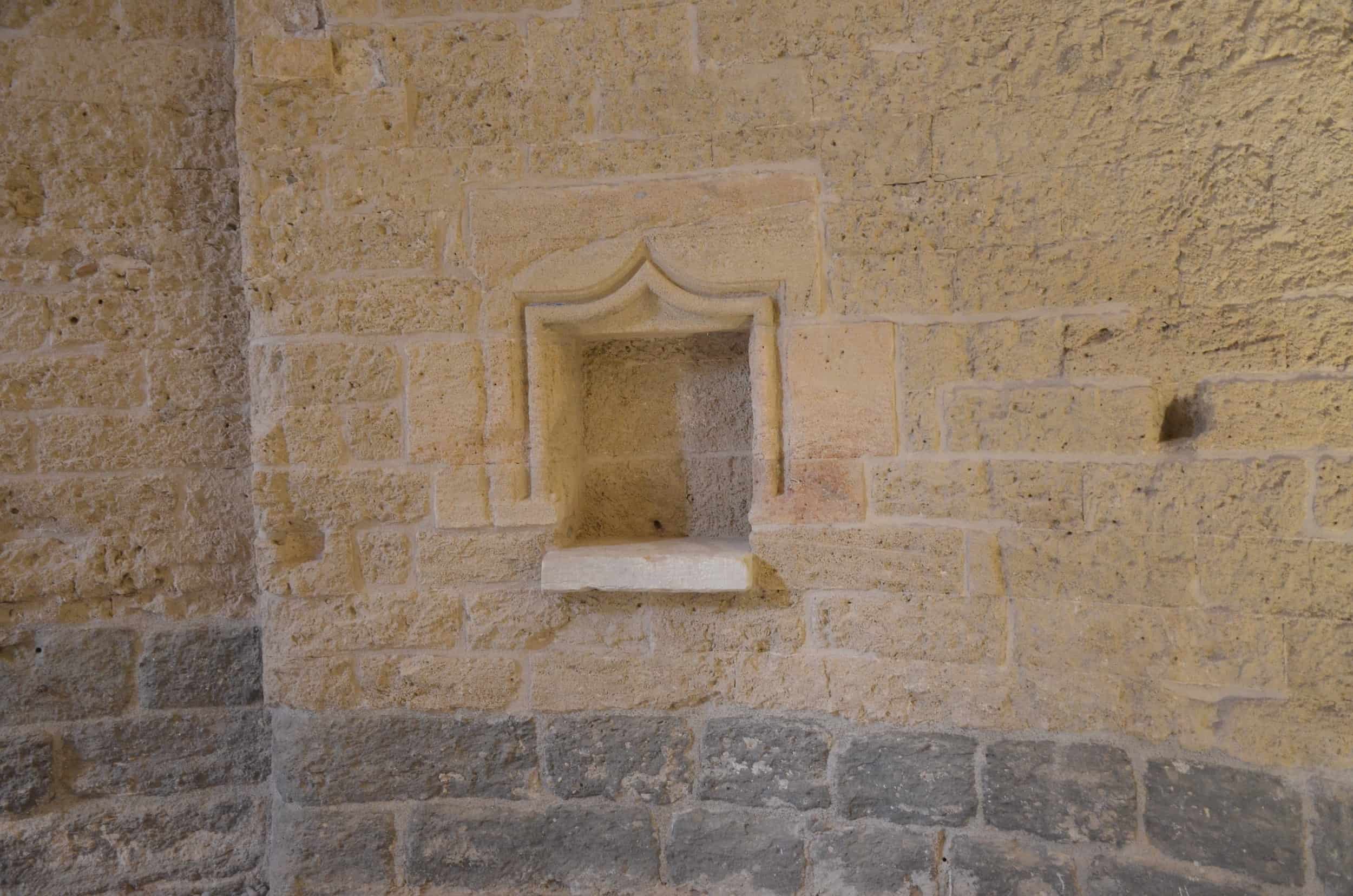 Prayer niche in the Chapel/Mosque at Bodrum Castle in Turkey