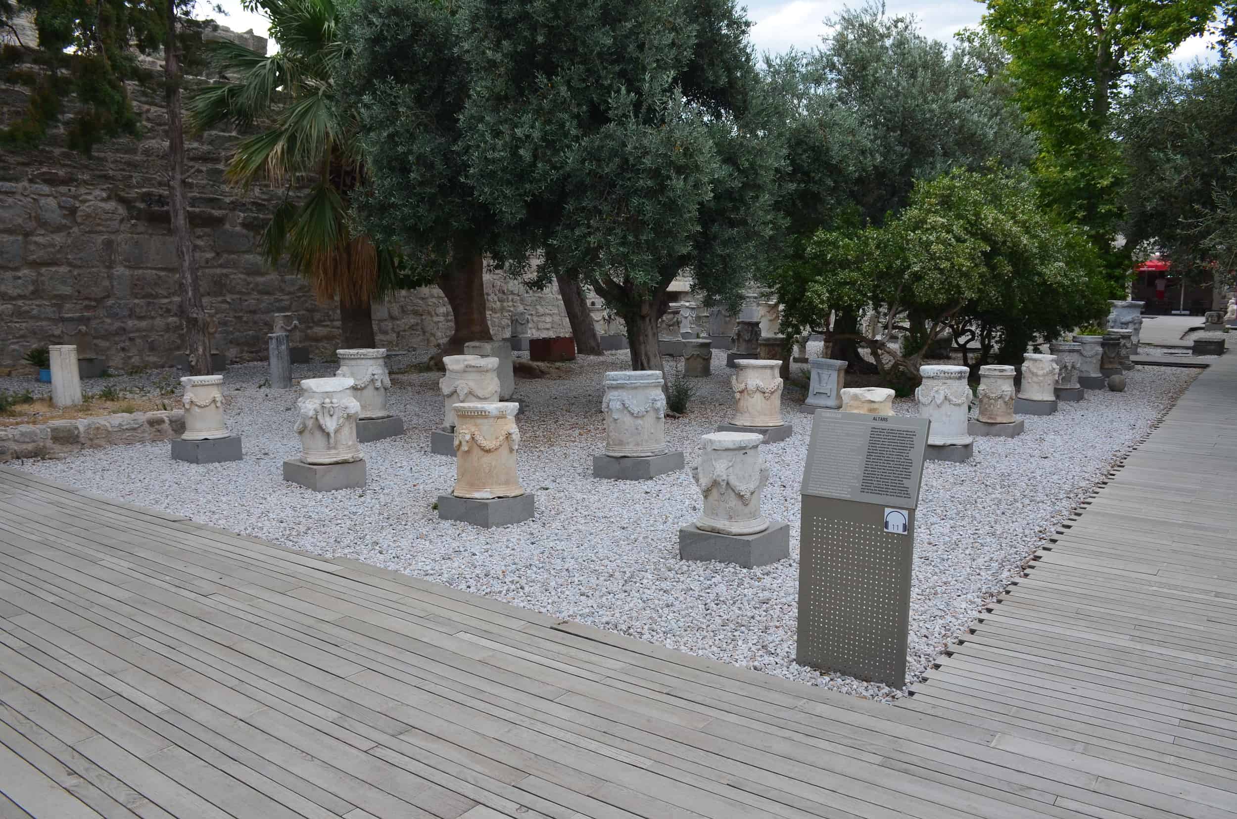 Altars in the 1st Courtyard at Bodrum Castle in Turkey