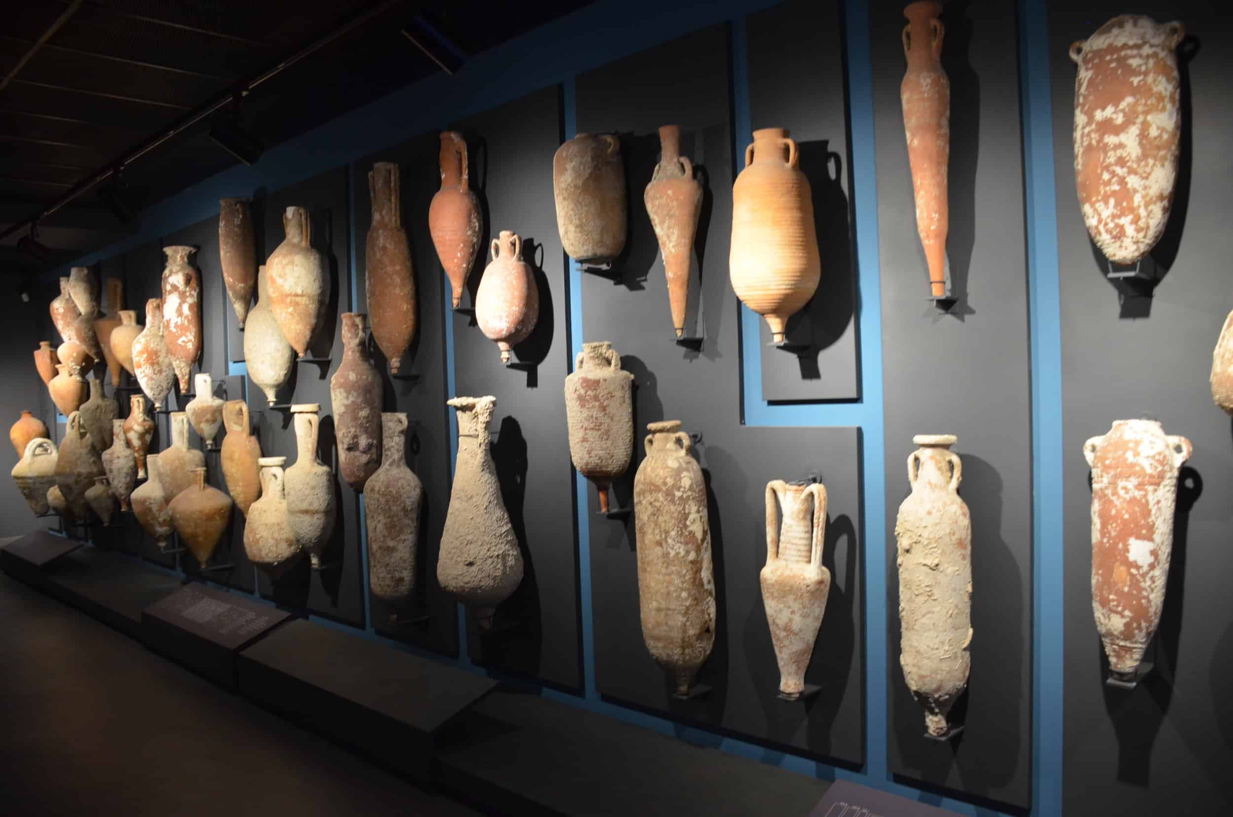 Amphorae at the Serçe Harbor Glass Wreck Exhibition