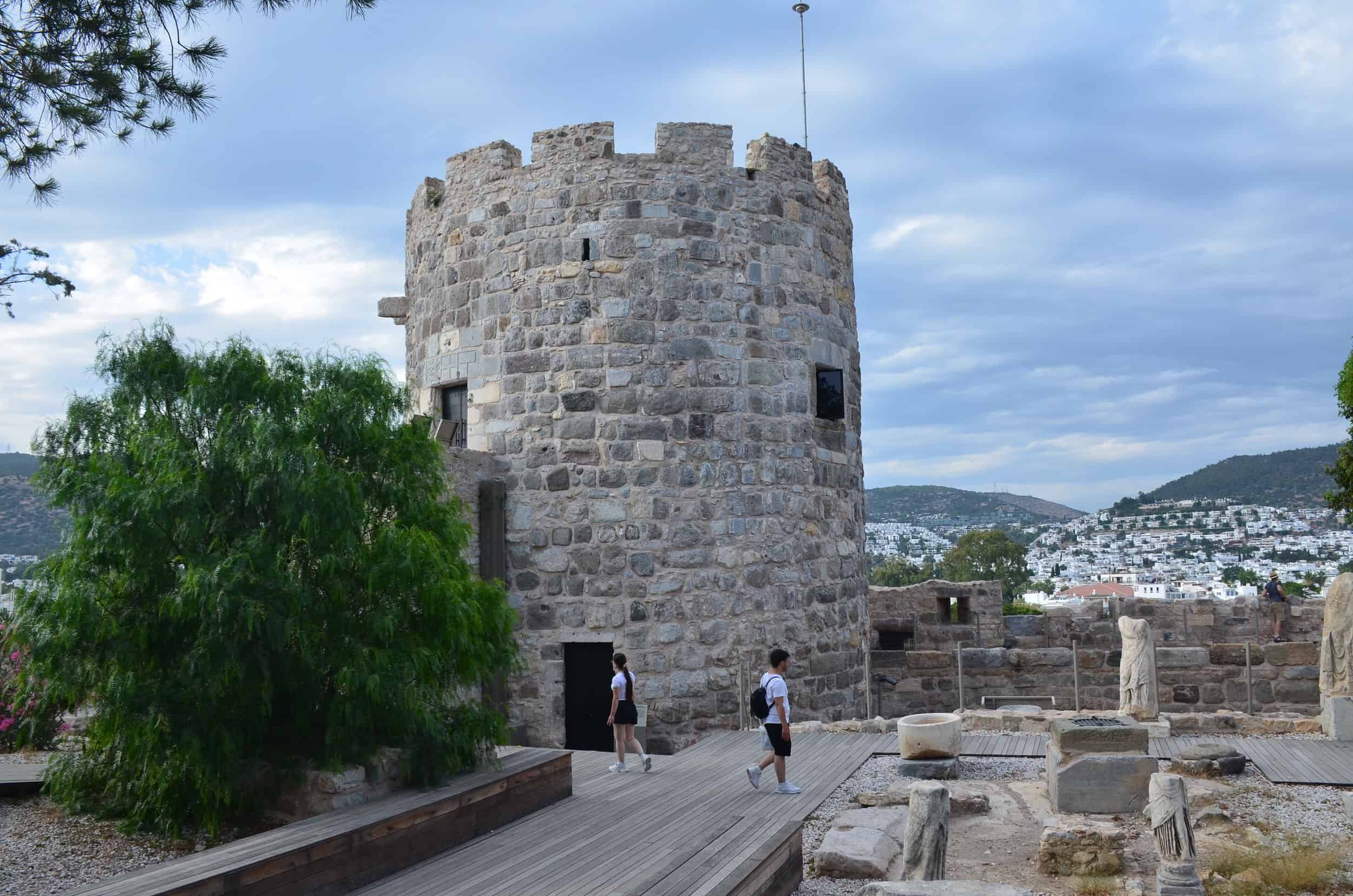 Spanish Tower at Bodrum Castle in Turkey