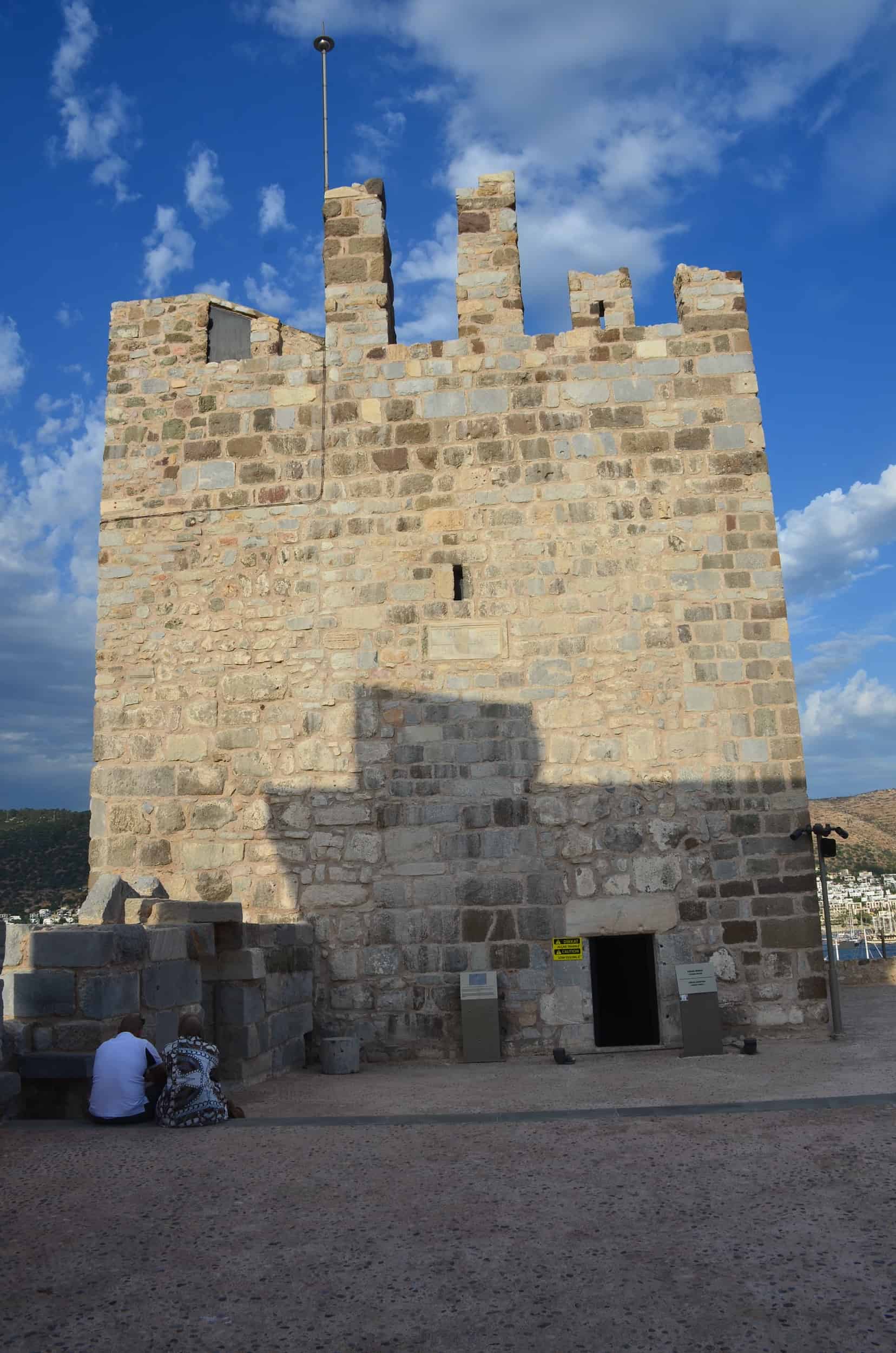 West façade of the French Tower at Bodrum Castle in Turkey