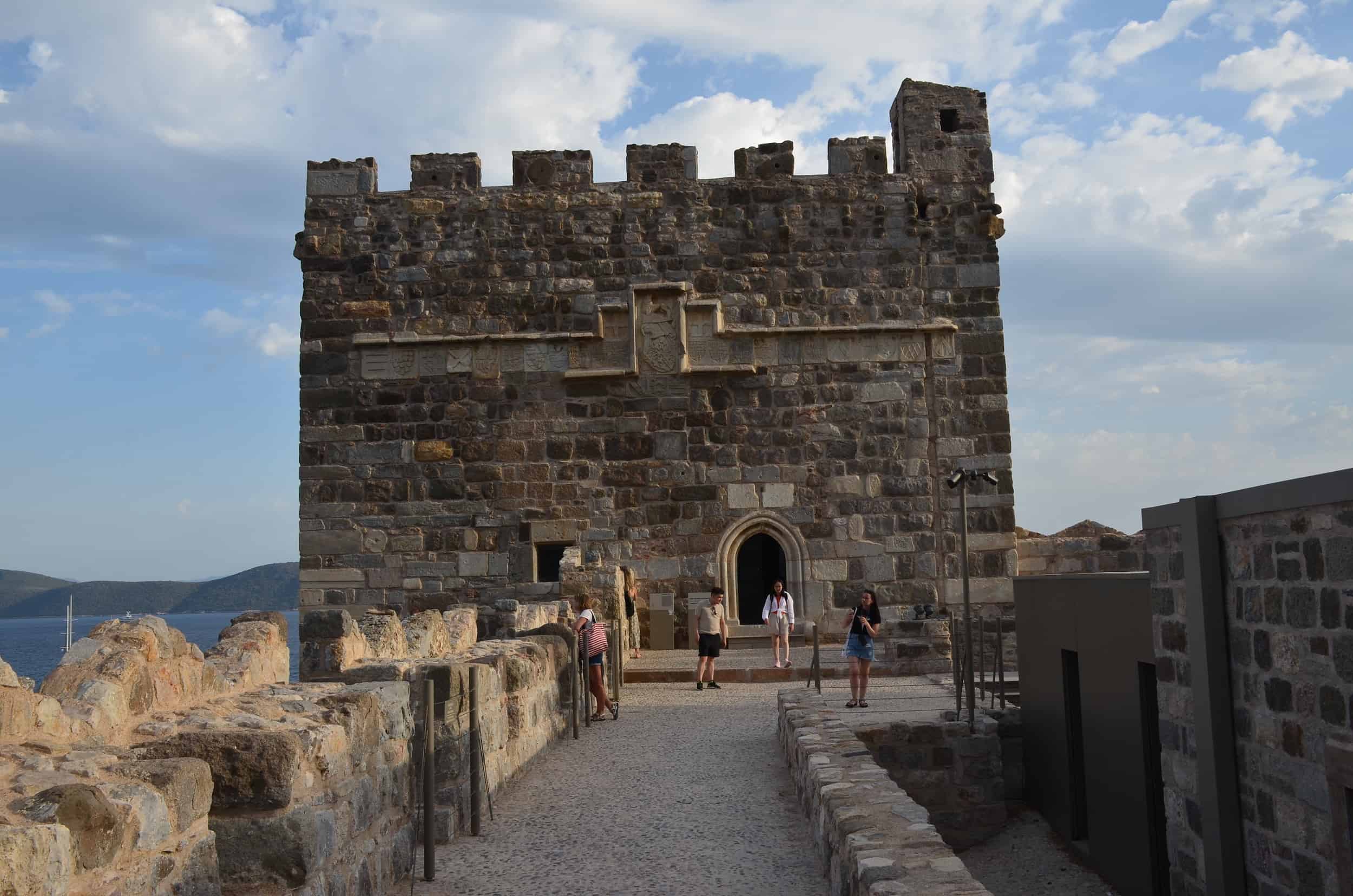 North façade of the English Tower at Bodrum Castle in Turkey