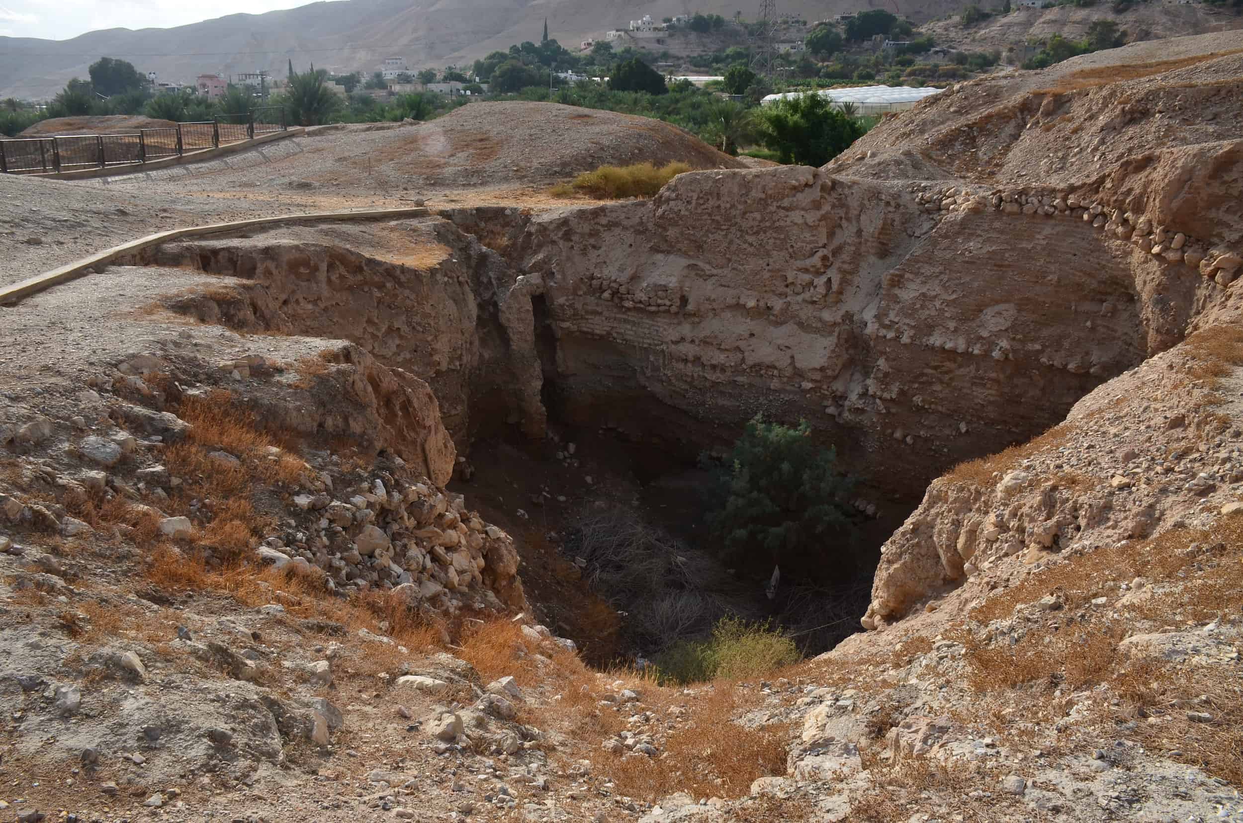 Trench near the Tower of Jericho at Tell es-Sultan in Jericho, Palestine