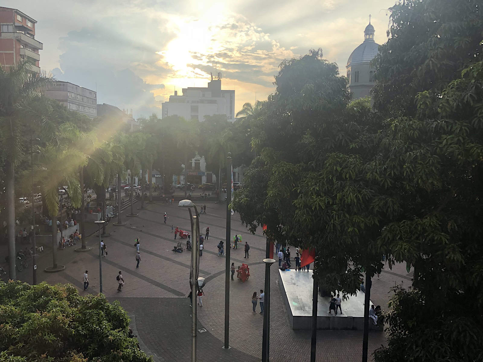 View of Plaza de Bolívar from San Simón Hotel Boutique