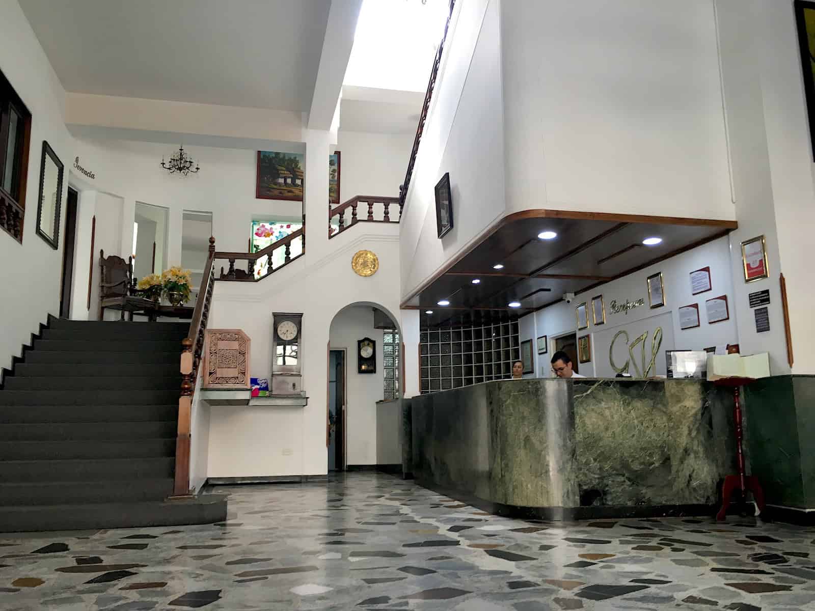 Lobby of the Gran Hotel Pereira, Colombia