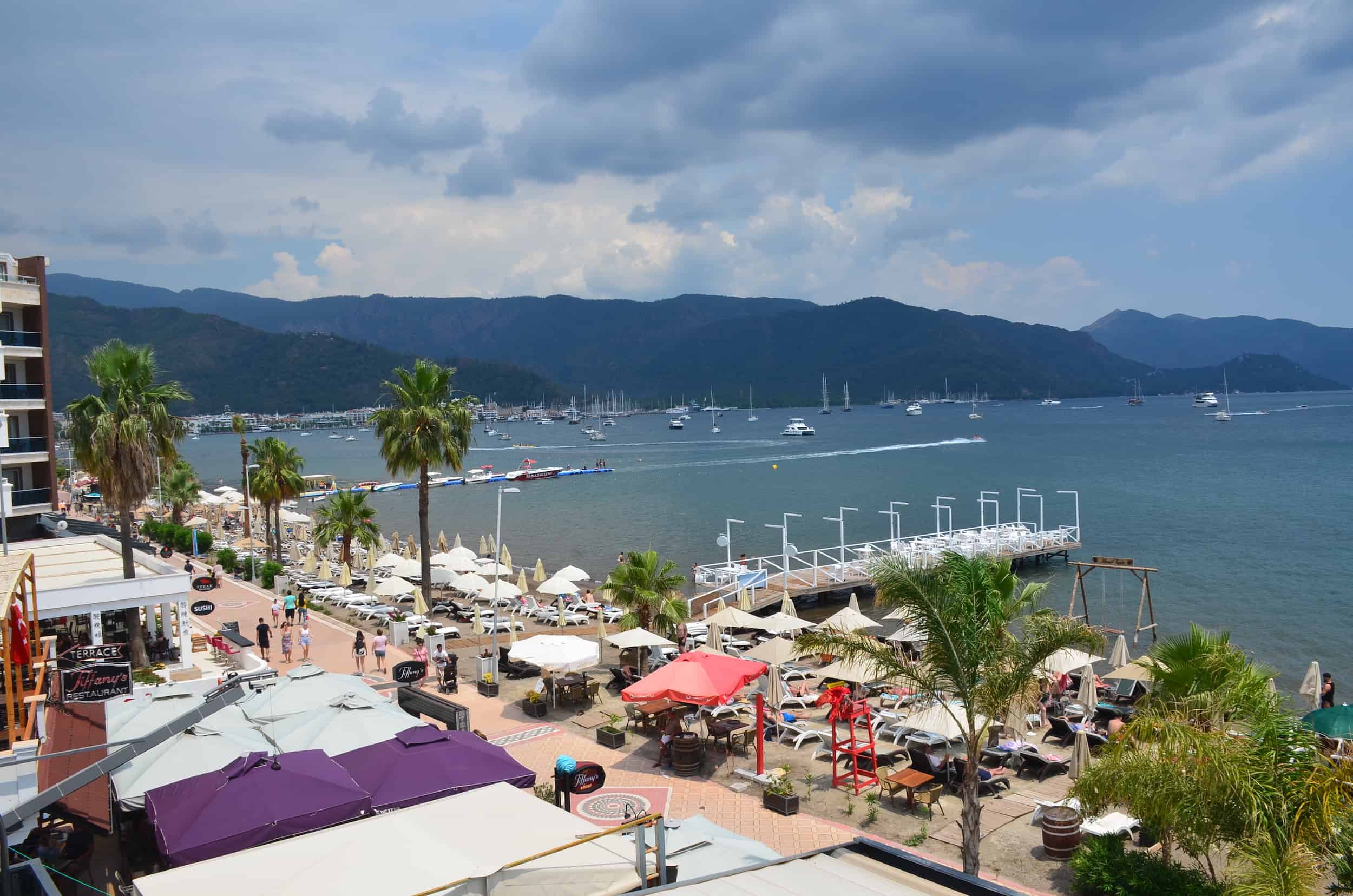 View from my room at the Marmaris Beach Hotel in Marmaris, Turkey