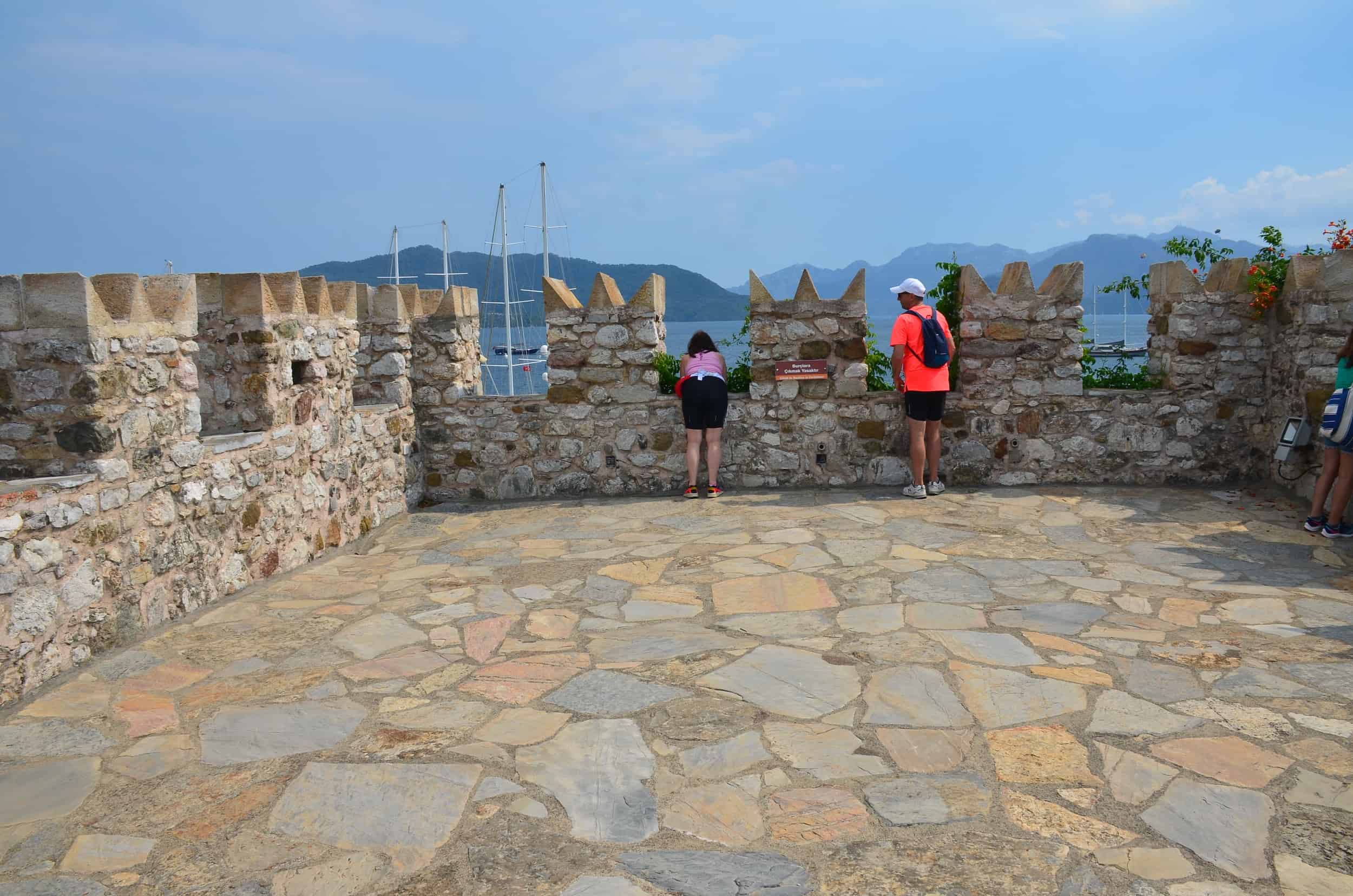Top of a tower of Marmaris Castle