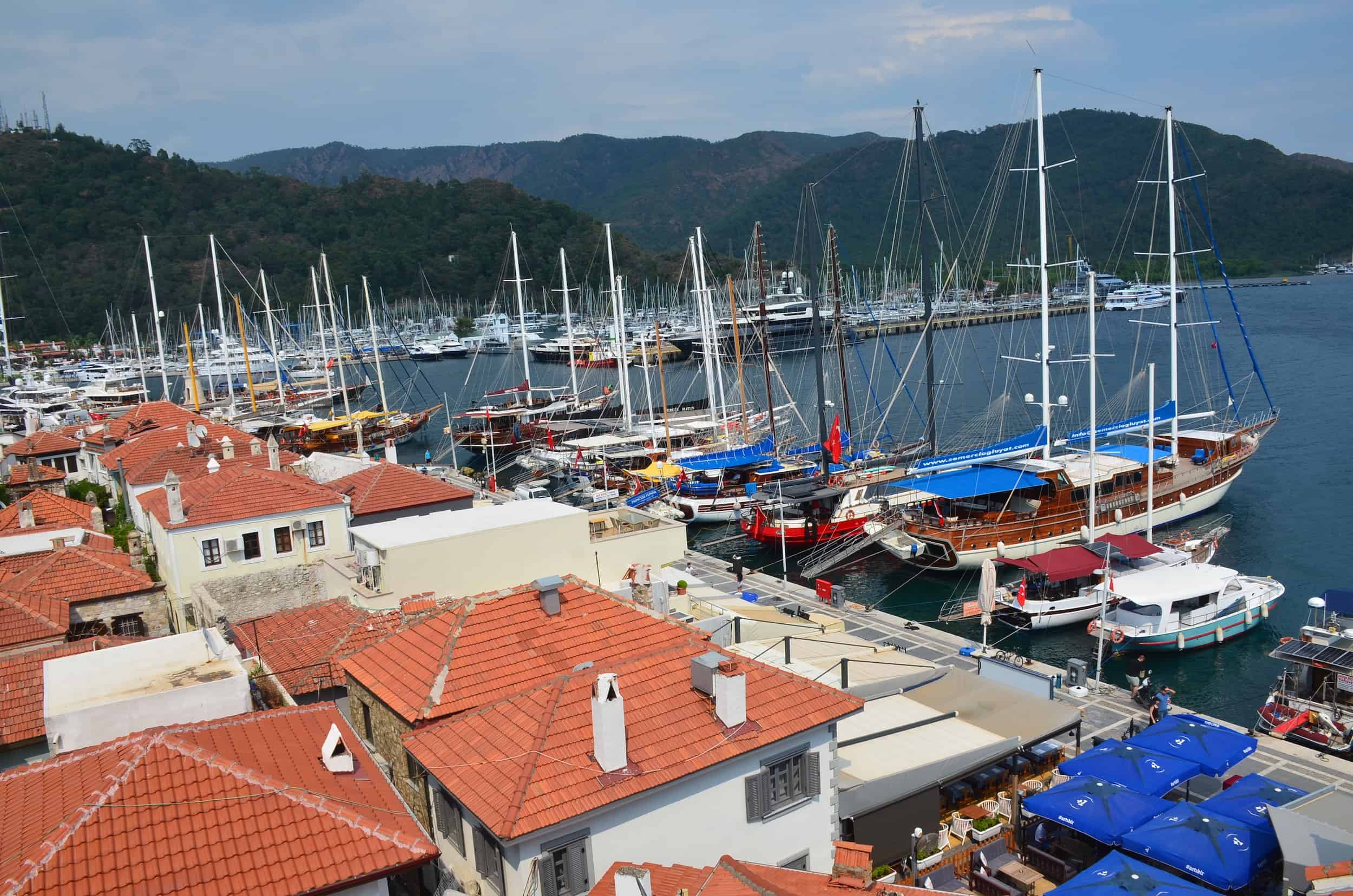 View of the harbor from Marmaris Castle
