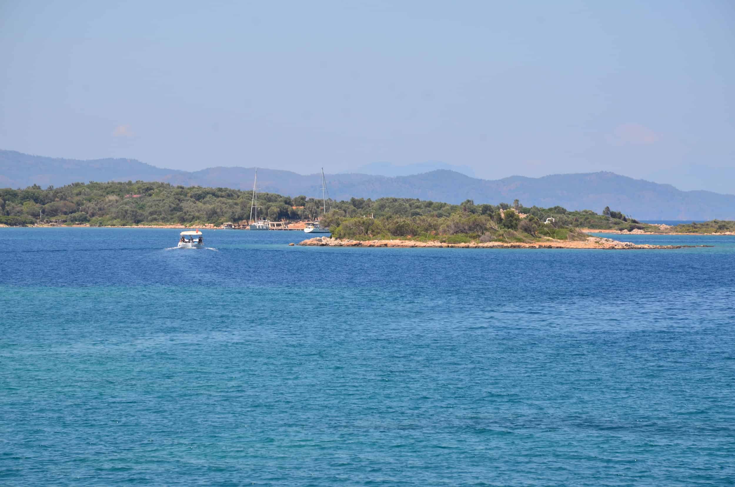 Approaching Sedir Island in Turkey