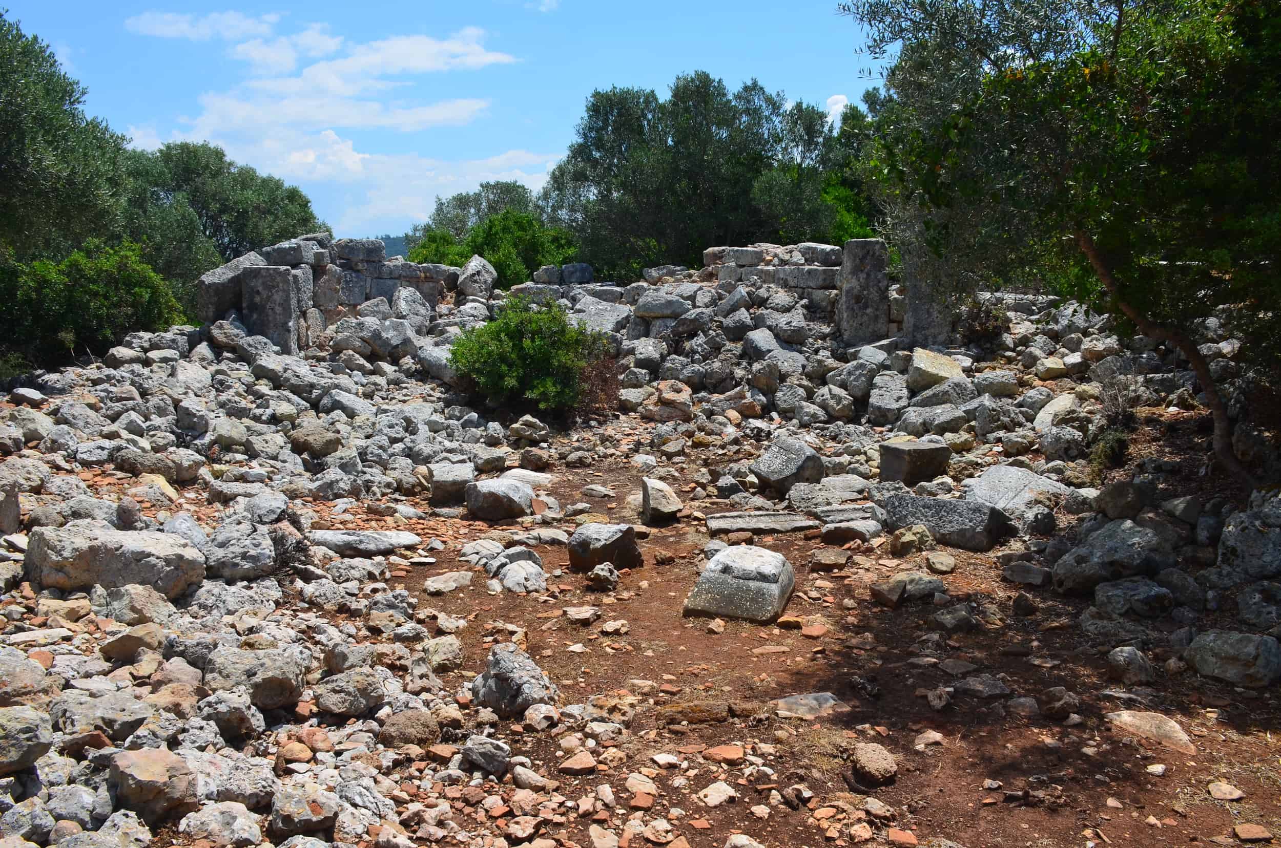 Apse of the Big Basilica on Sedir Island, ancient Kedreai, Turkey