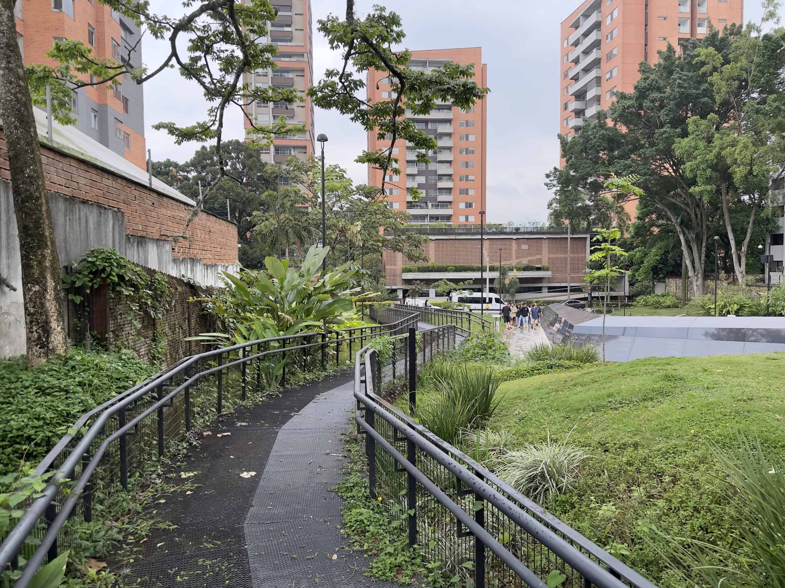 Forest of Resilience at Inflexión Memorial Park in Medellín, Colombia