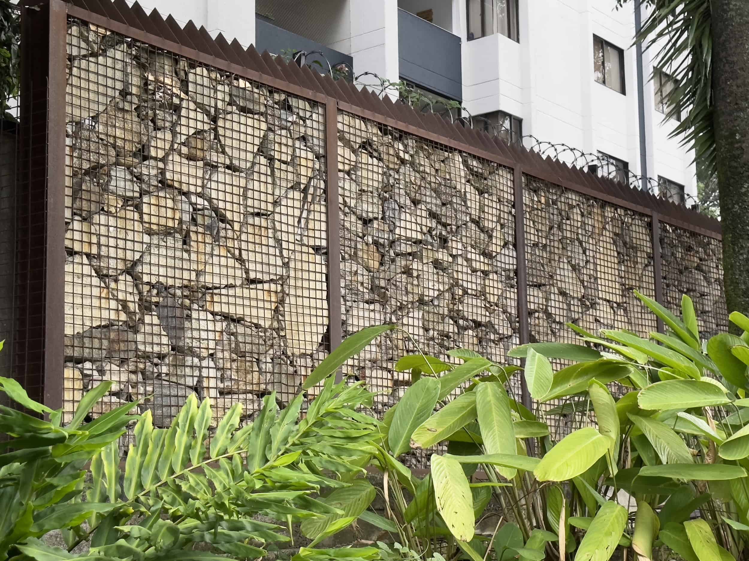 Rubble Wall at Inflexión Memorial Park in Medellín, Colombia