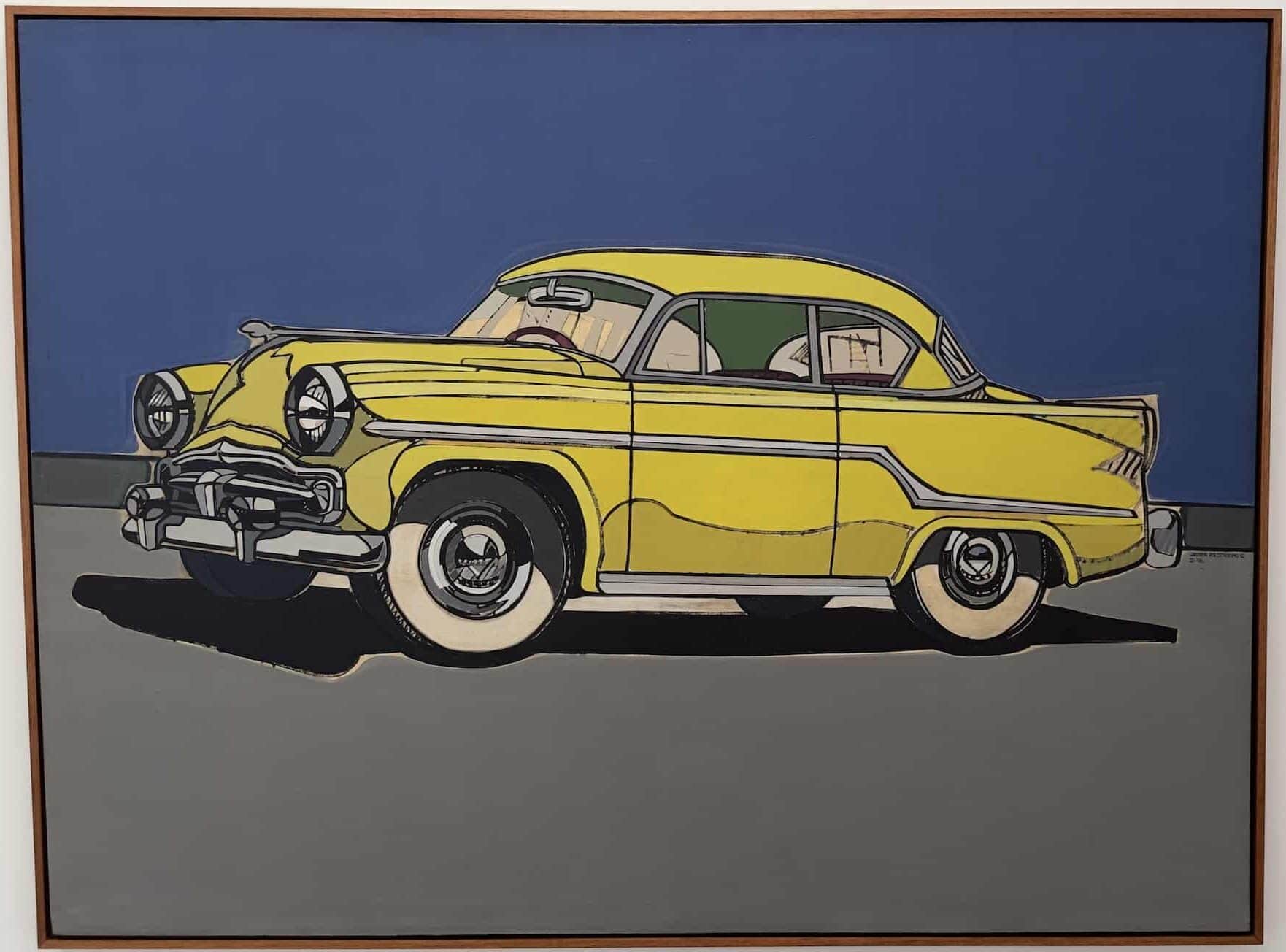 Car by Javier Restrepo (1943-2008), 1978, acrylic on canvas