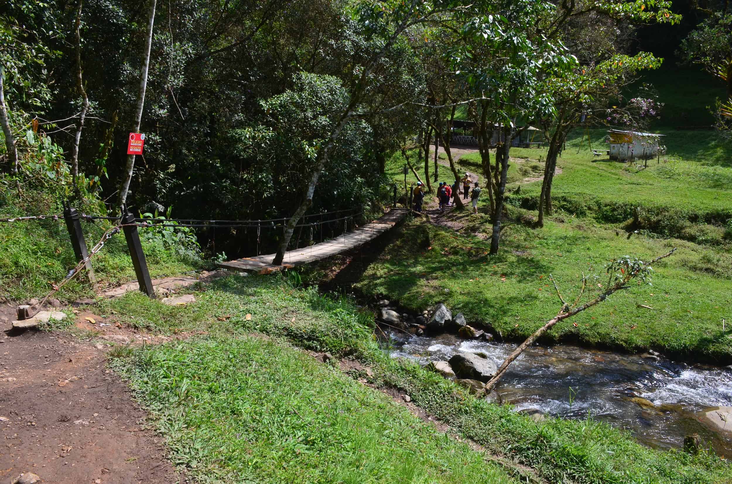 Bridge at Santa Rita Nature Reserve in Boquía, Salento, Quindío, Colombia