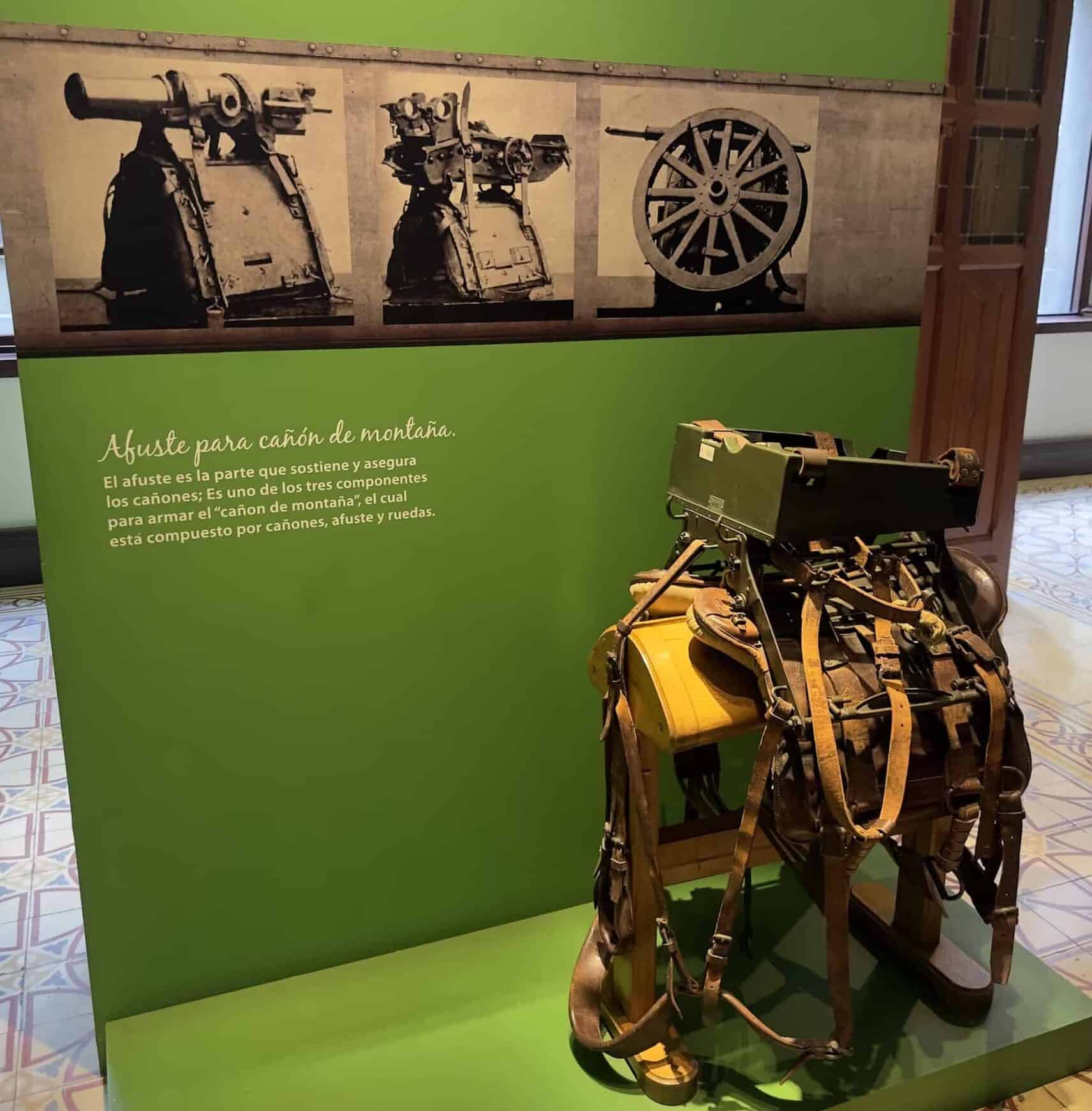 Cannon support at the Rafael Uribe Uribe Palace of Culture in El Centro Medellín, Antioquia, Colombia