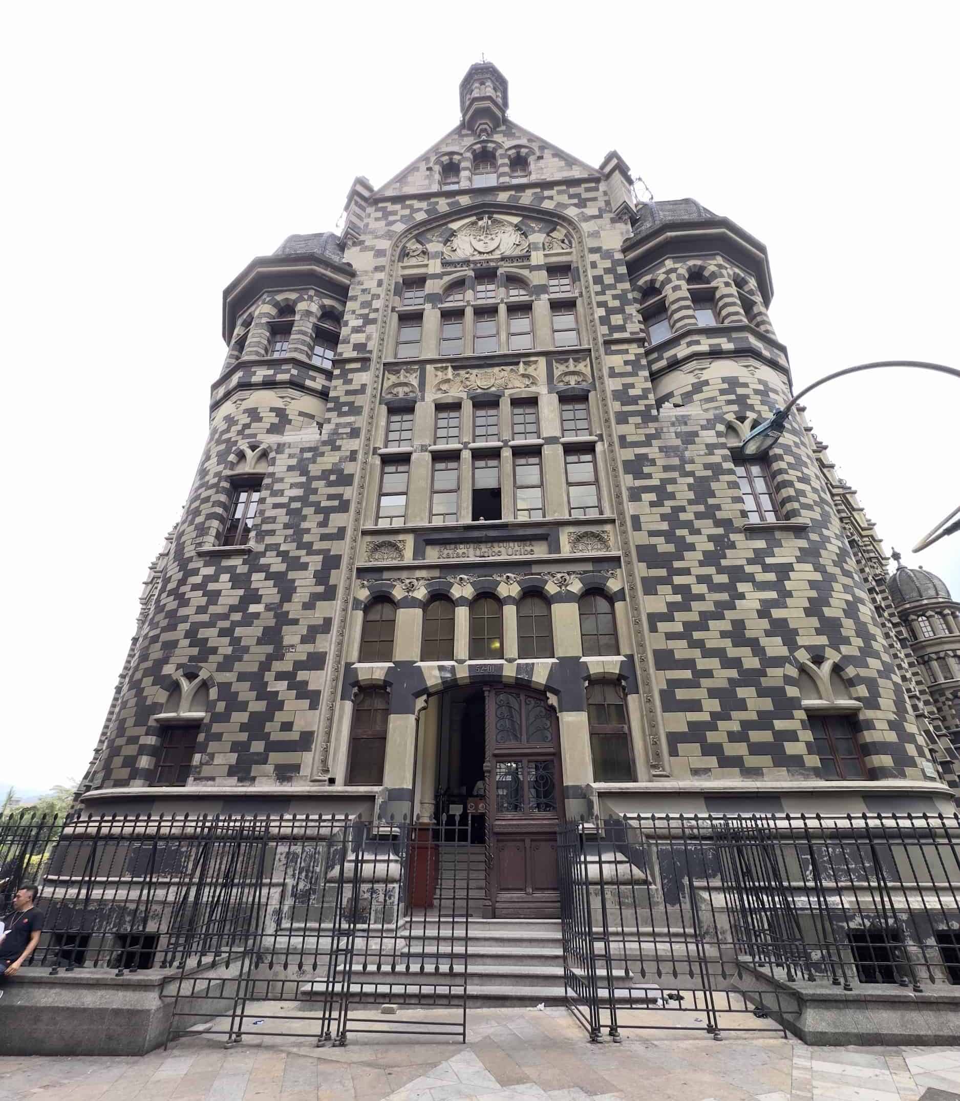 Entrance of the Rafael Uribe Uribe Palace of Culture in El Centro Medellín, Antioquia, Colombia