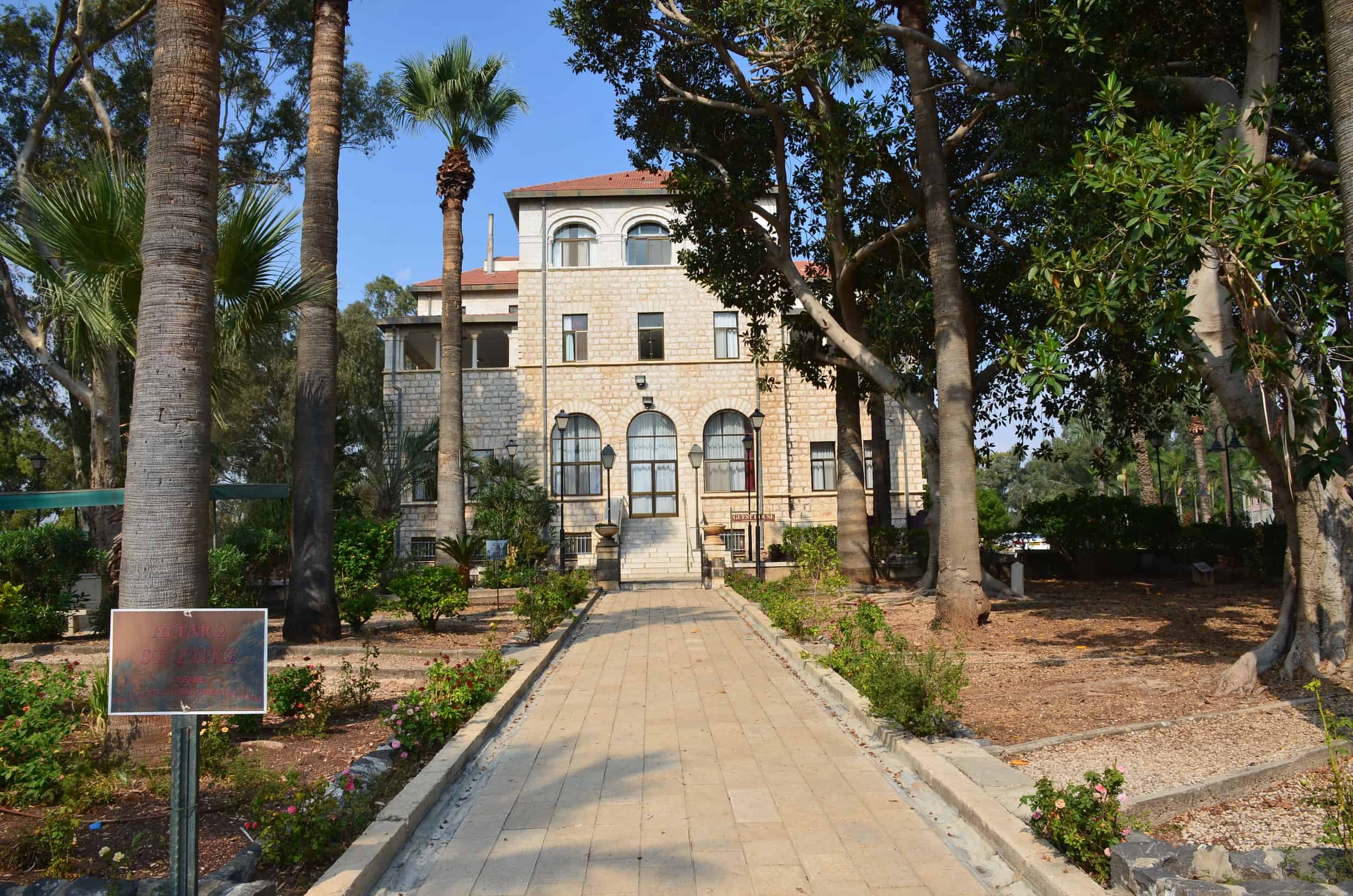 Old guesthouse on the Mount of Beatitudes in Israel