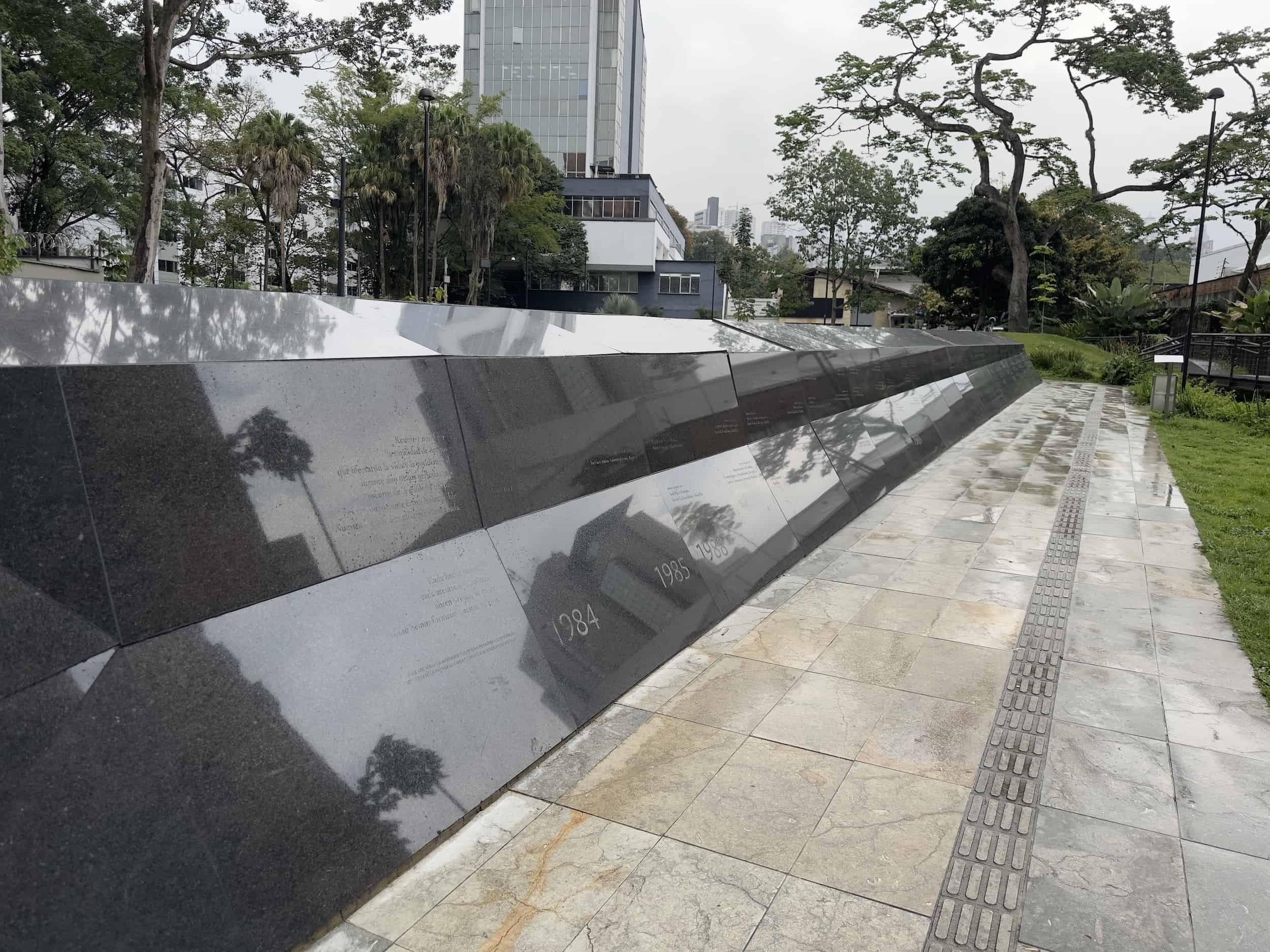 Plaza of Reflection and Memory at Inflexión Memorial Park in Medellín, Colombia