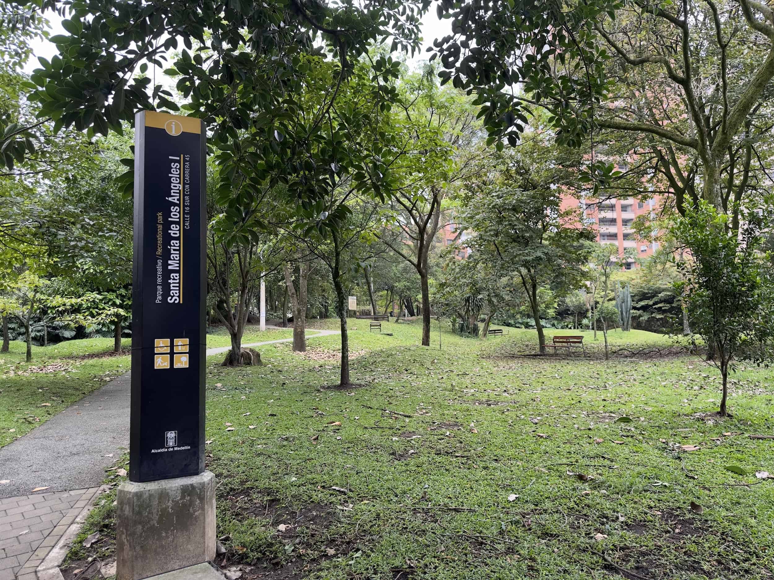 Santa María de los Ángeles Park in Santa María de los Ángeles, El Poblado, Medellín, Colombia