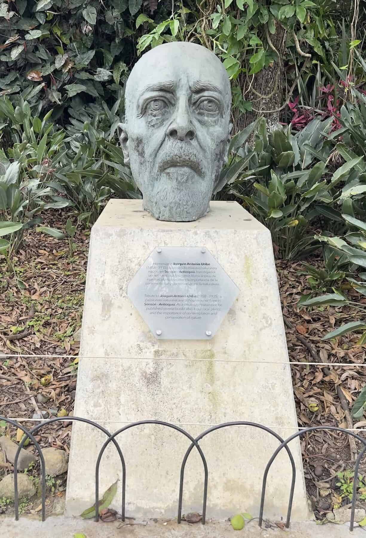 Bust of Joaquín Antonio Uribe at Coal Miners' Park