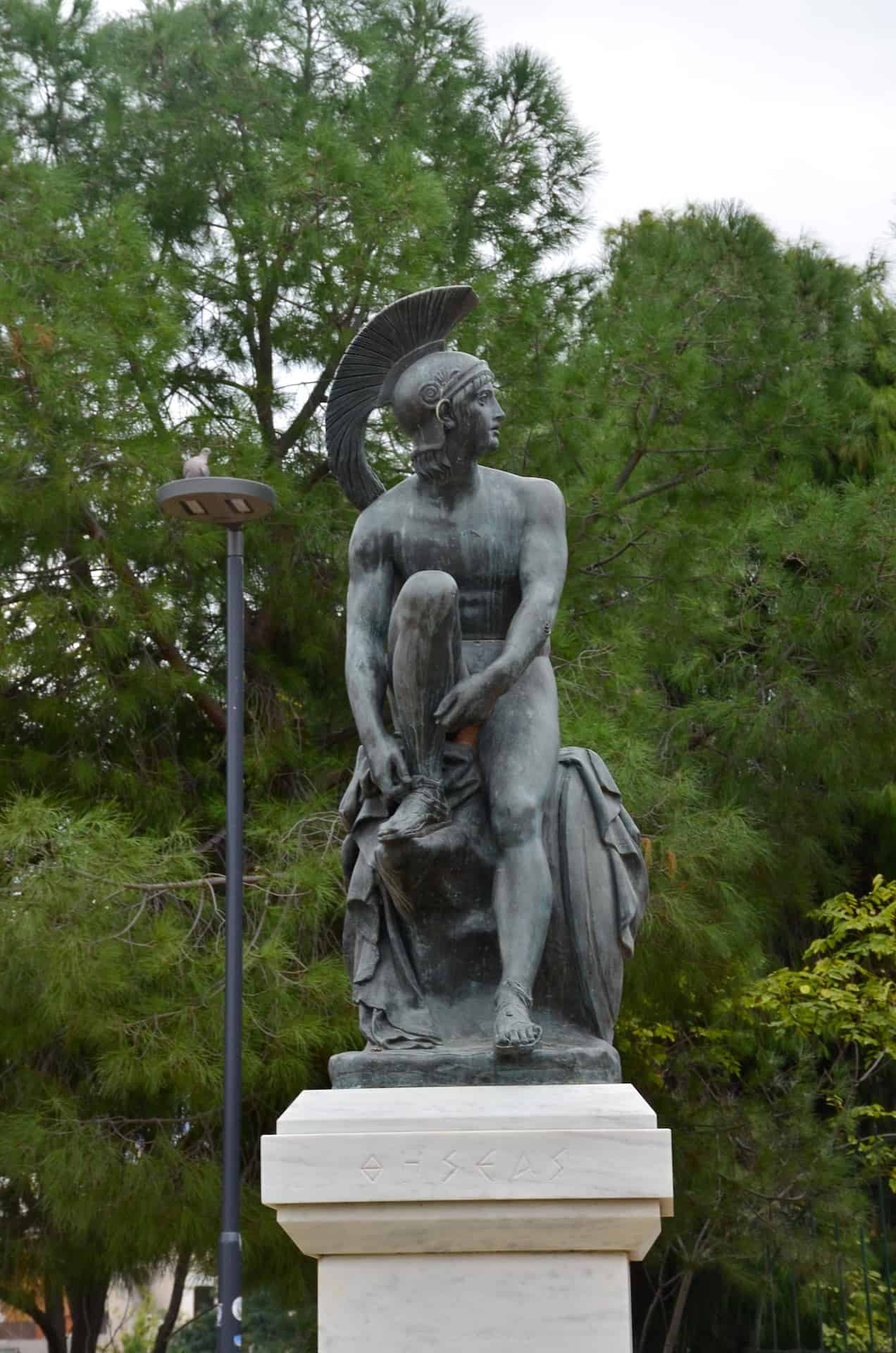 Statue of Theseus in Thiseio, Athens, Greece