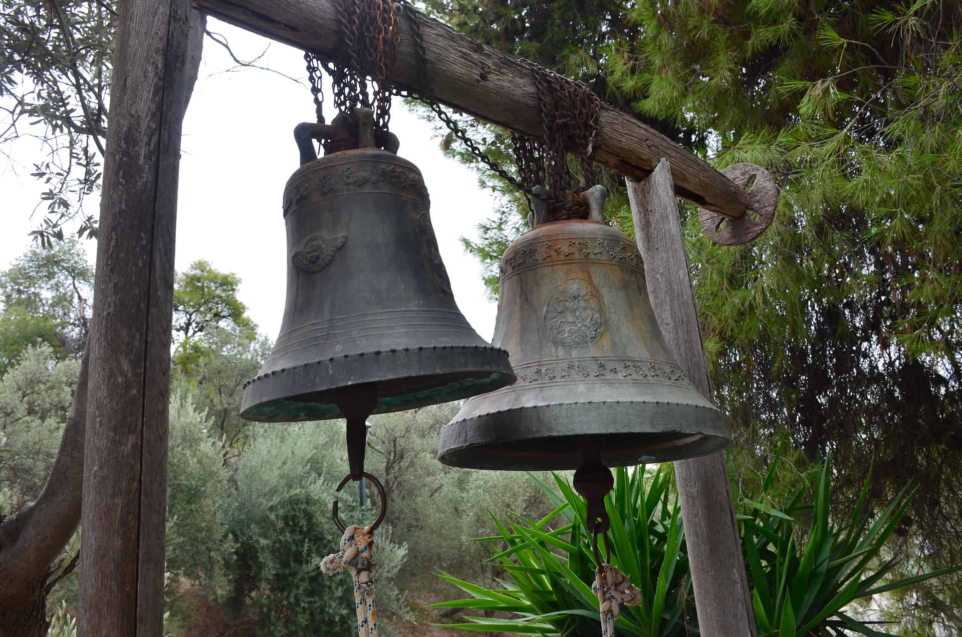 Bells of the Church of Saint Demetrios Loumbardiaris in the Western Hills of Athens, Greece