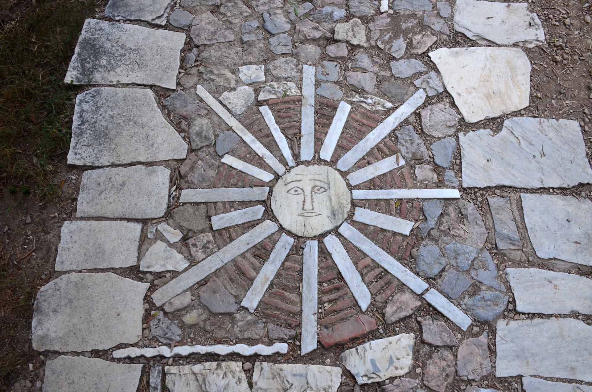 Design on the pedestrian walkway in the Western Hills of Athens, Greece