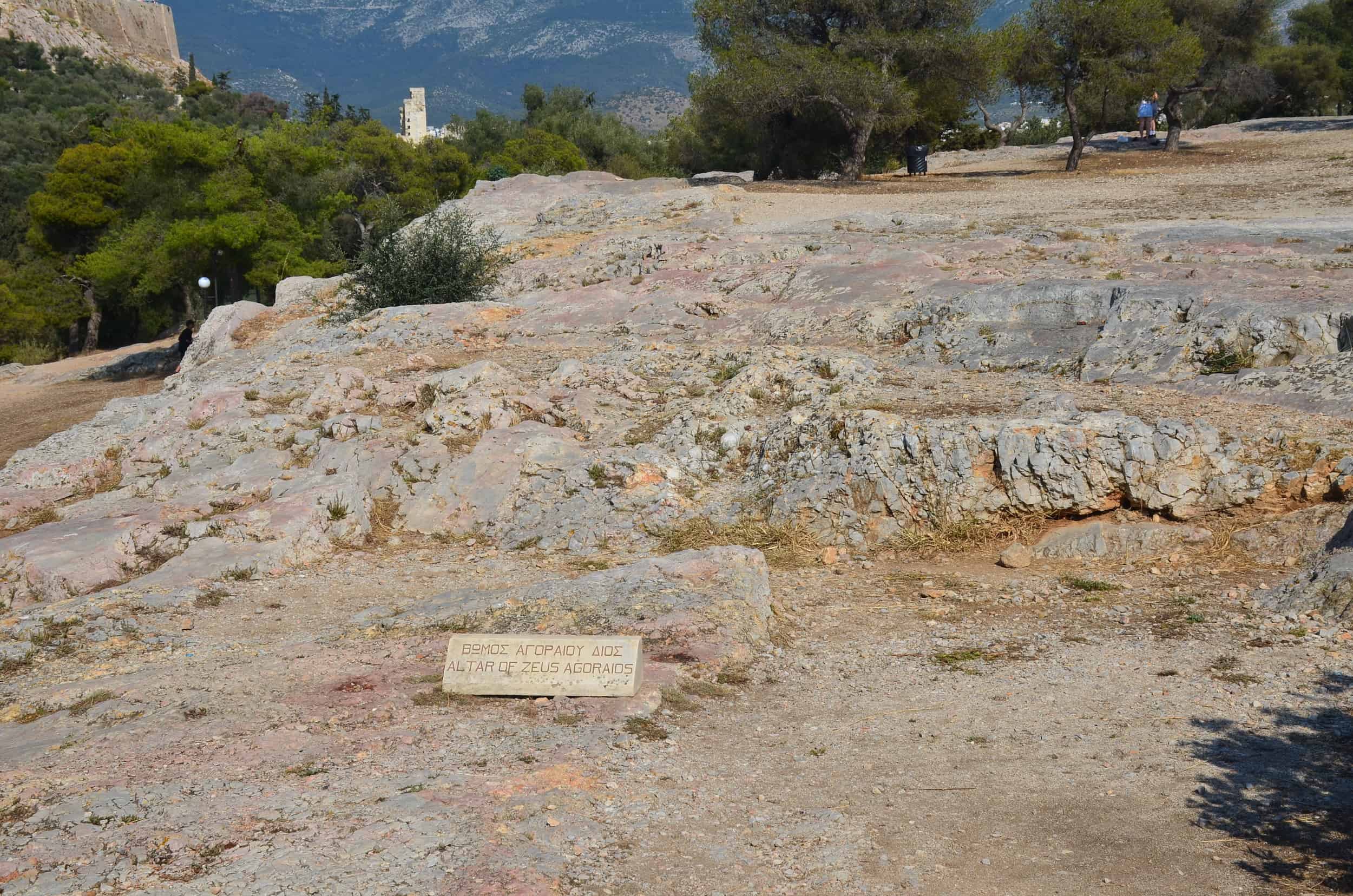Altar of Zeus Agoraios at the Pnyx in Athens, Greece