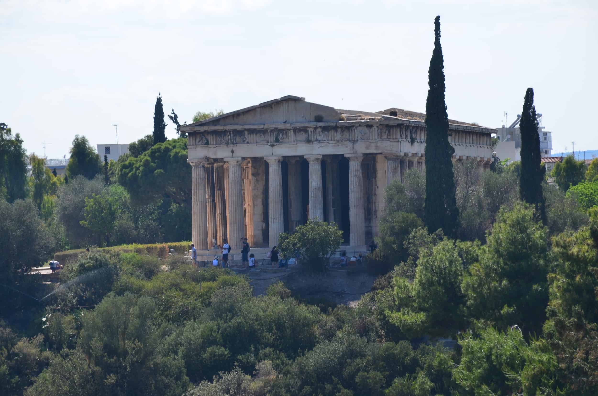 Temple of Hephaestus from the Stoa of Attalos at the Ancient Agora of Athens