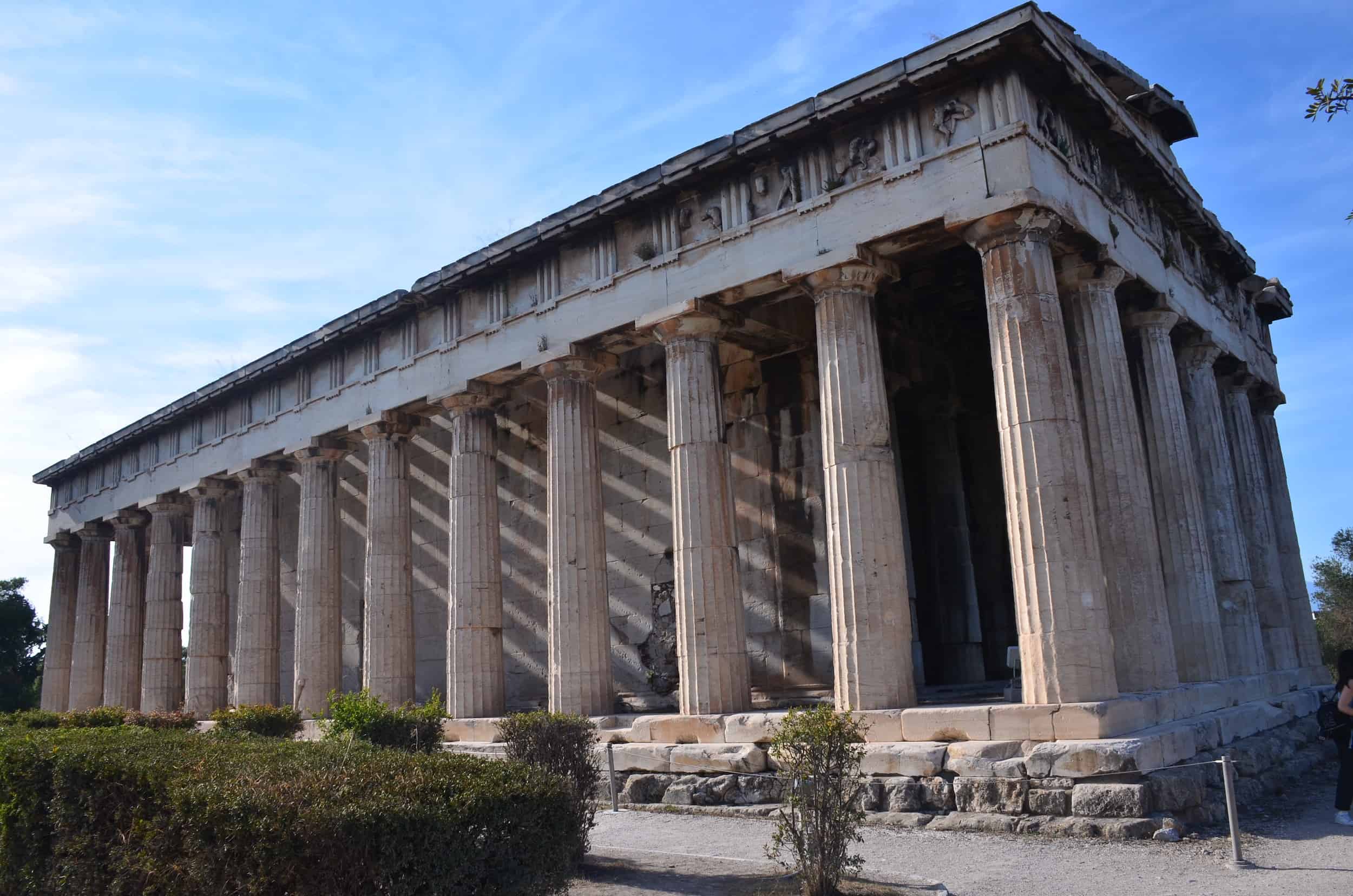 South side of the Temple of Hephaestus at the Ancient Agora of Athens