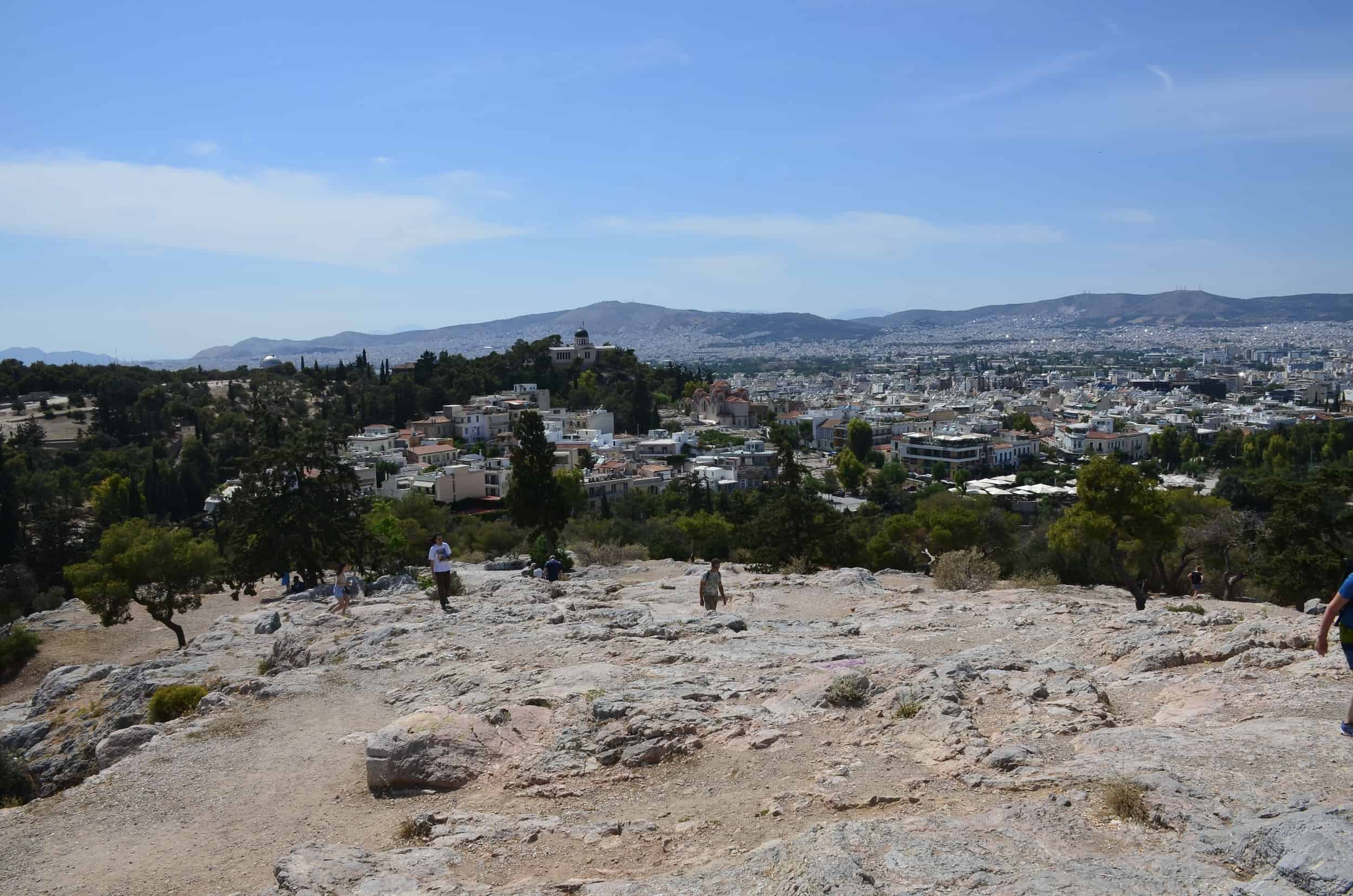 Looking west from Areopagus in Athens, Greece