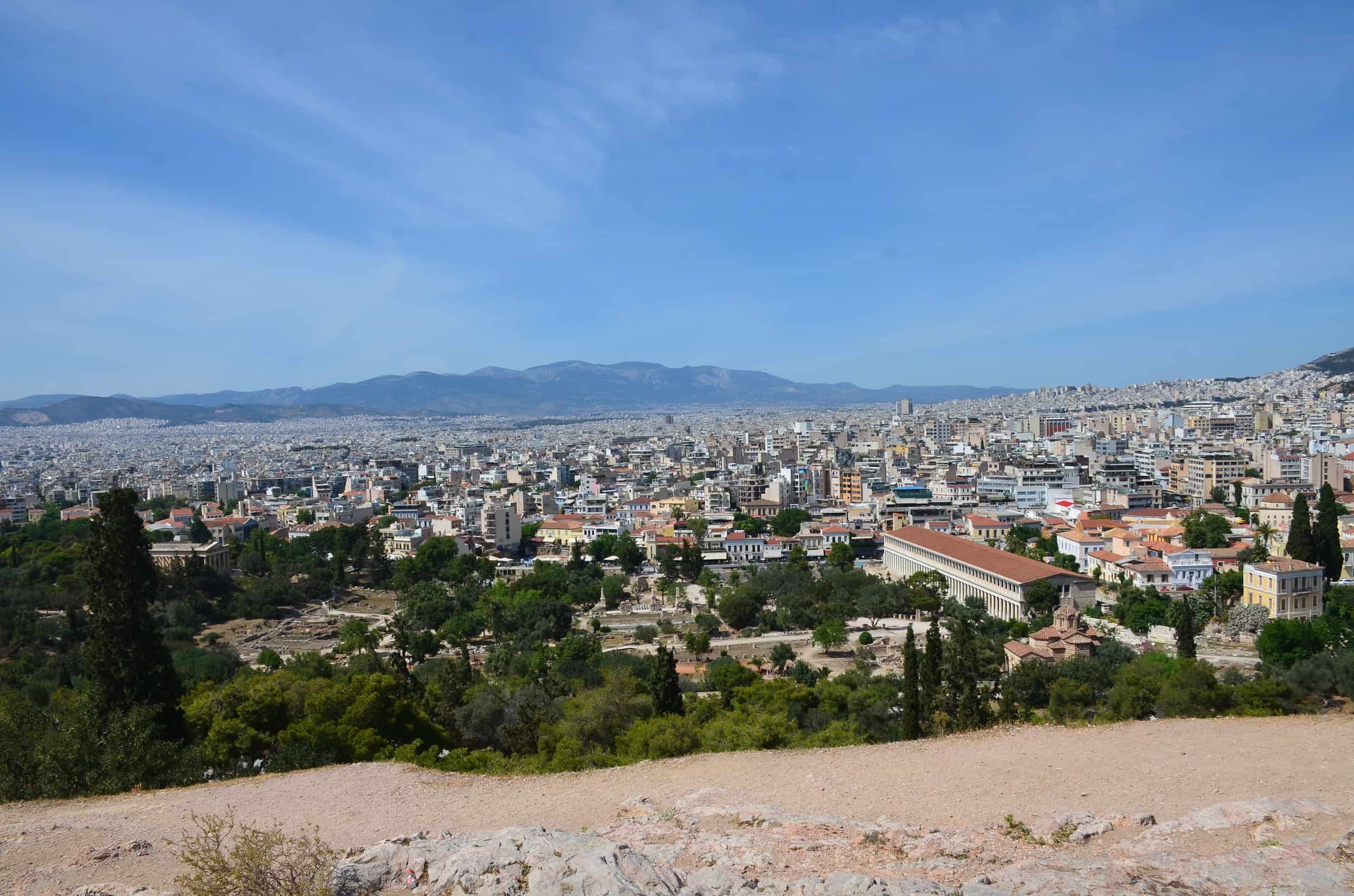 Agora from Areopagus in Athens, Greece