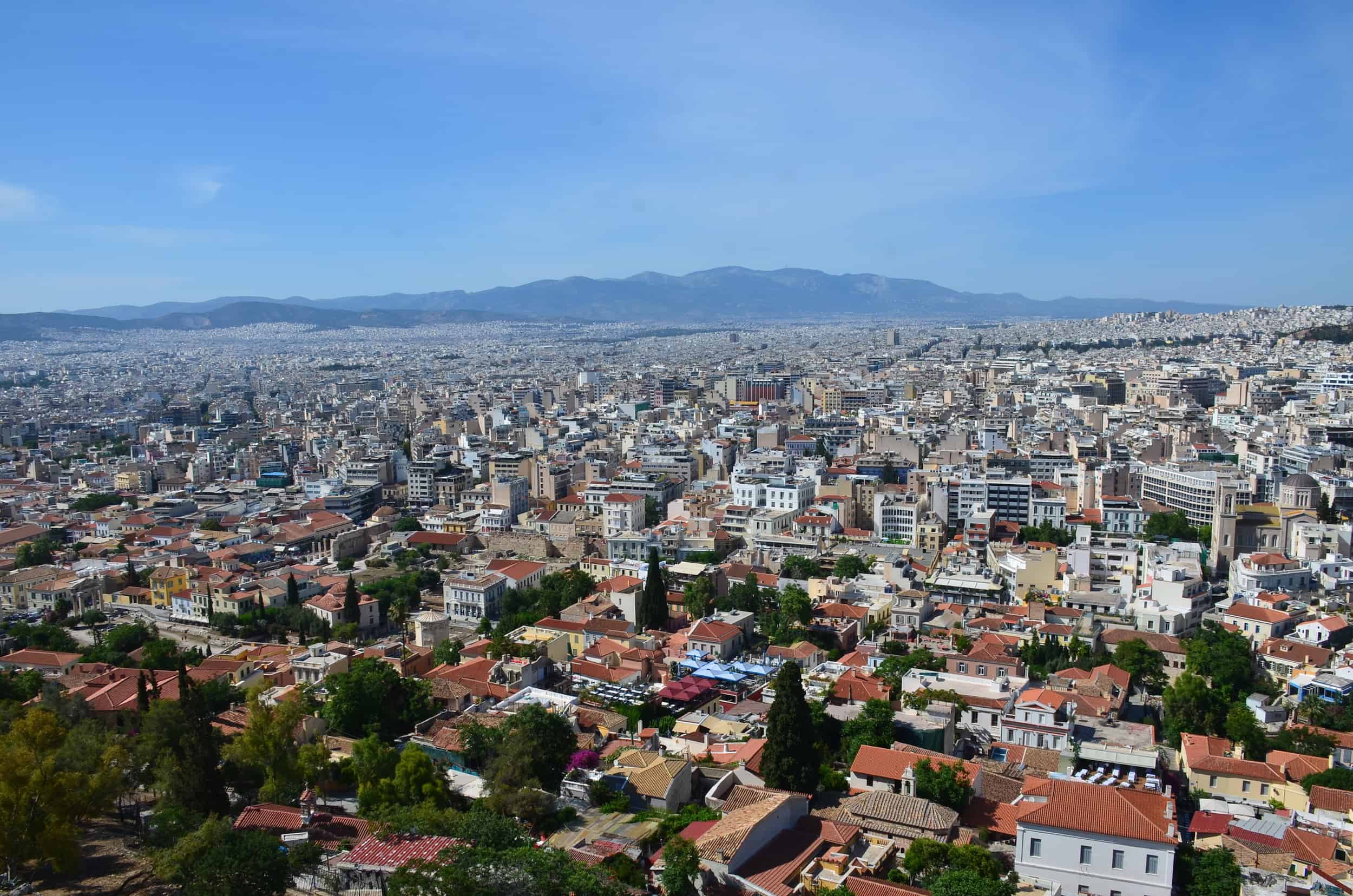 Plaka, Monastiraki, and the Historic Center of Athens from the Acropolis
