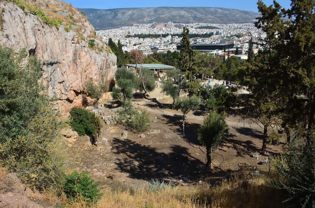 South slope of the Acropolis from the upper entranceo