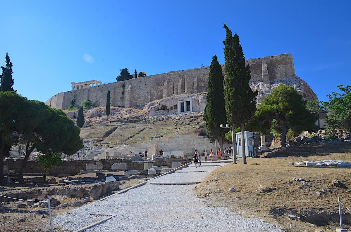 South slope of the Acropolis in Athens, Greece