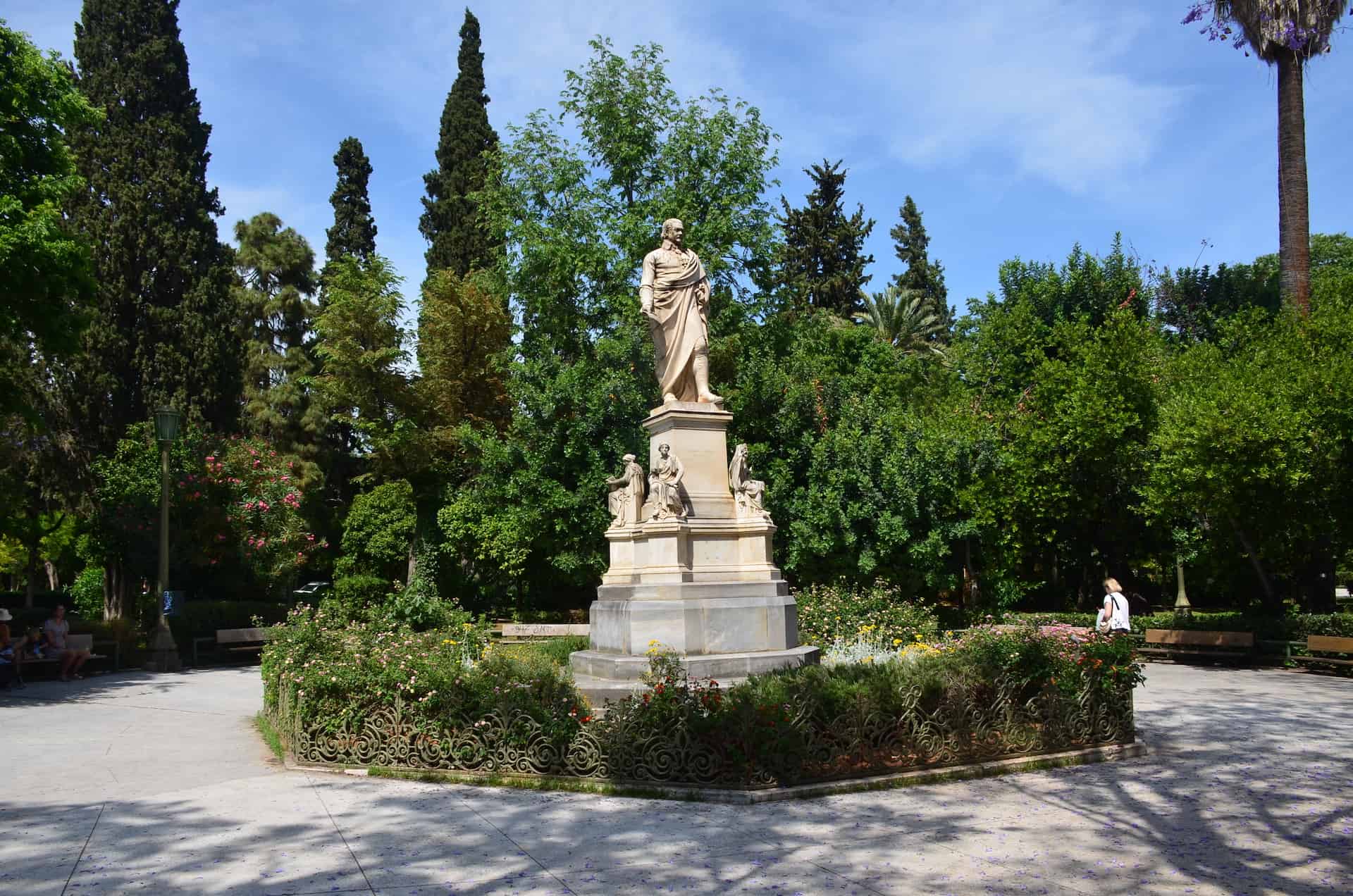 Statue of Ioannis Varvakis at the Zappeion Gardens