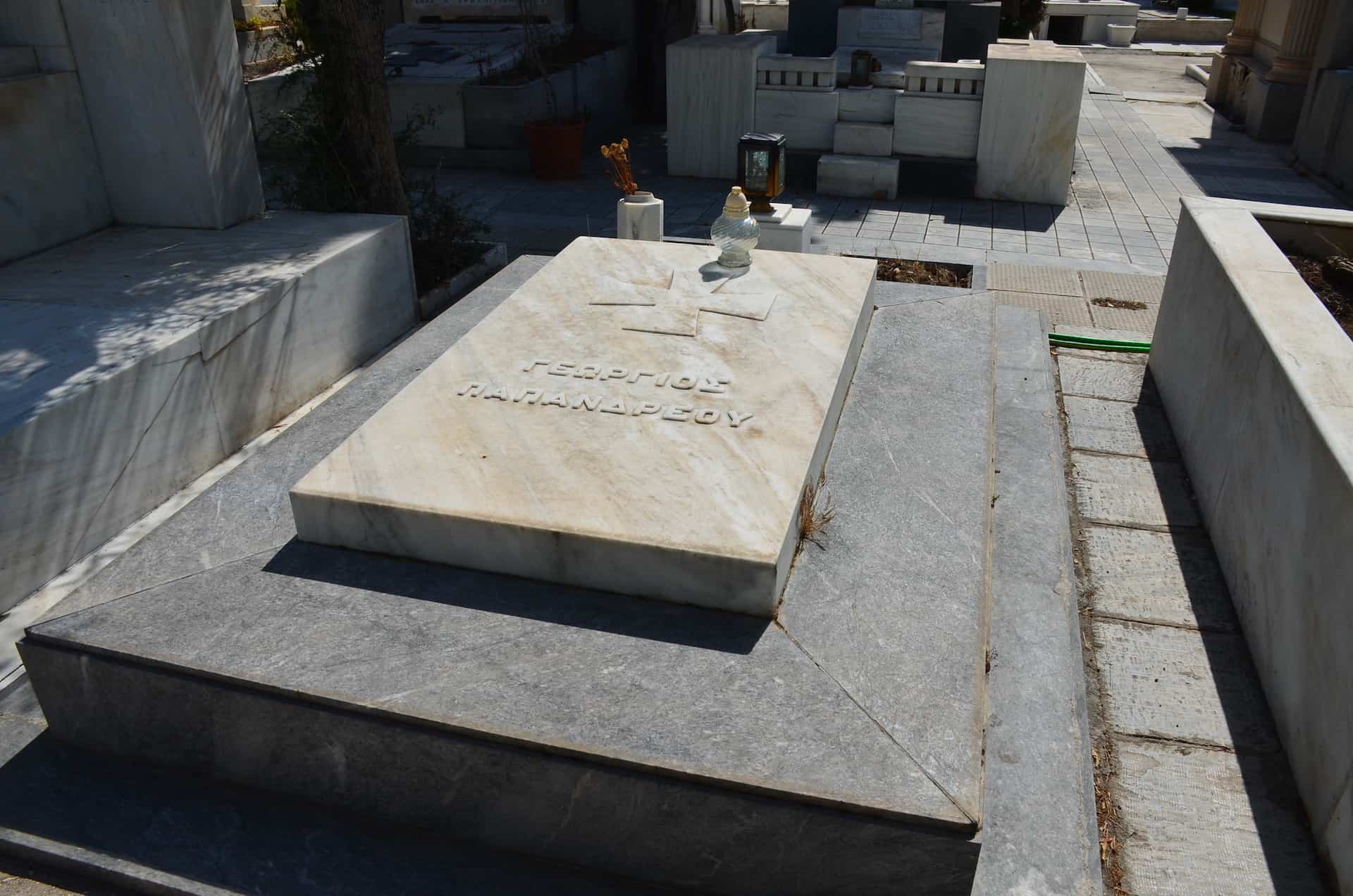 Georgios Papandreou at the First Cemetery of Athens, Greece